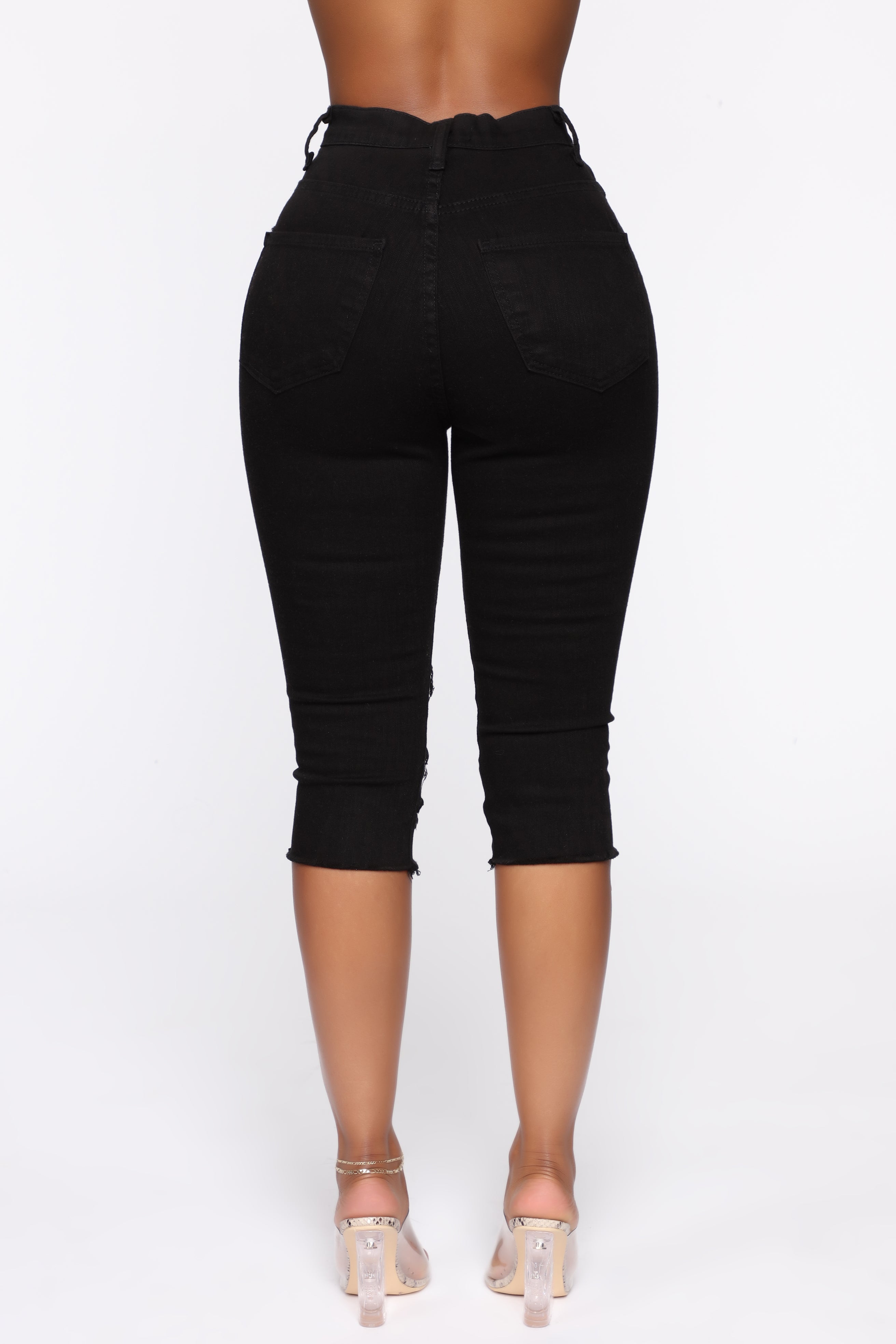 Live In My Skinny Denim Capri Jeans - Black - Image 5