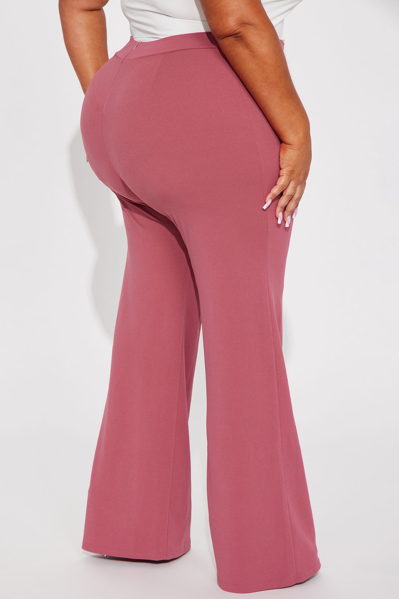 Victoria High Waisted Dress Pants - Mauve - Image 9
