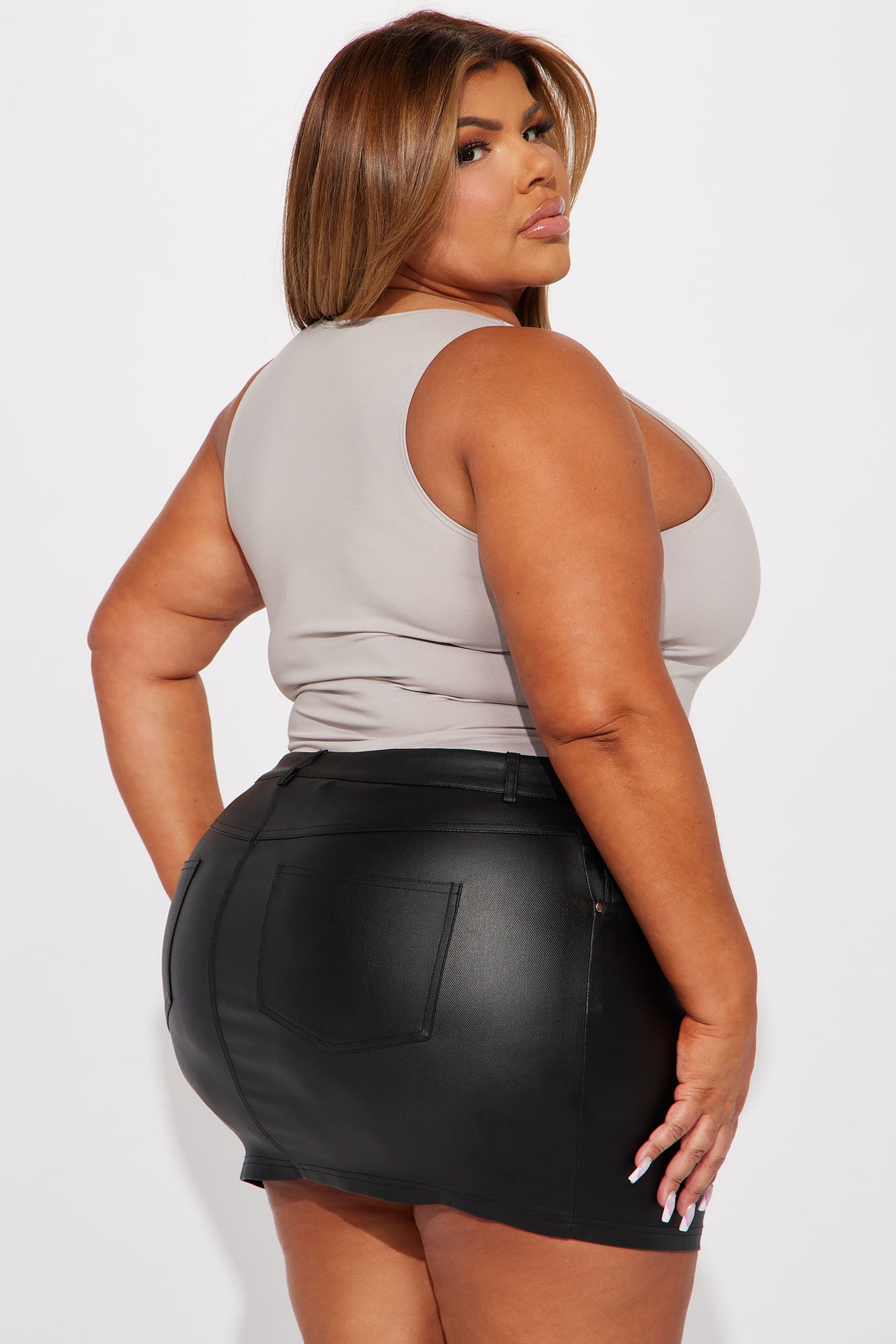 Adriana Smooth Fit Bodysuit - Taupe - Image 8