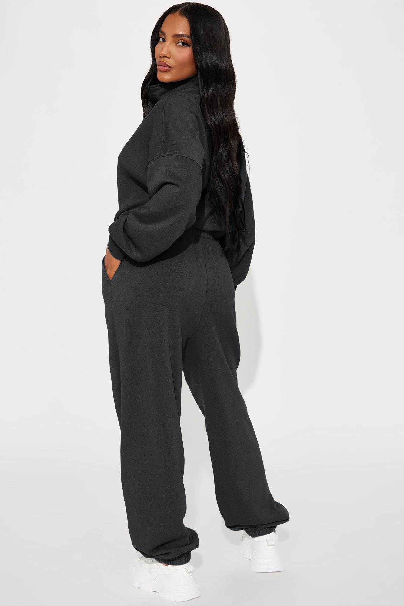 Build You Up French Terry Jumpsuit - Black - Image 3