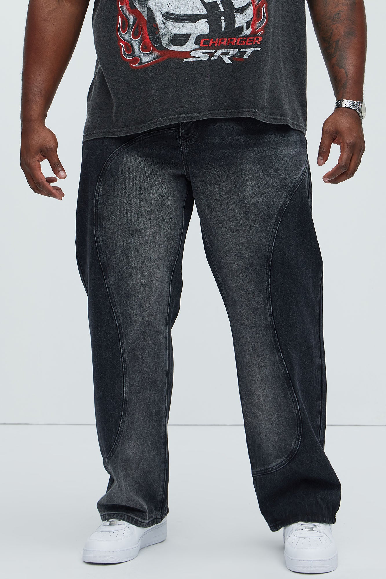 Lava Flow Straight Jeans - Black - Image 6
