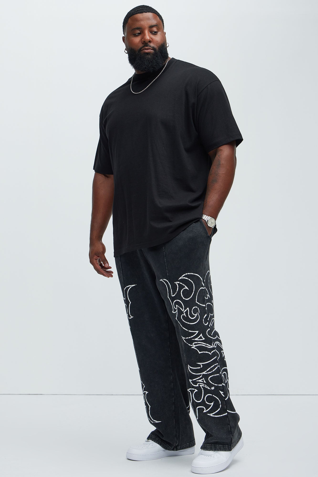 Tyson Savage Mode Straight Sweatpants - Black Wash - Image 7