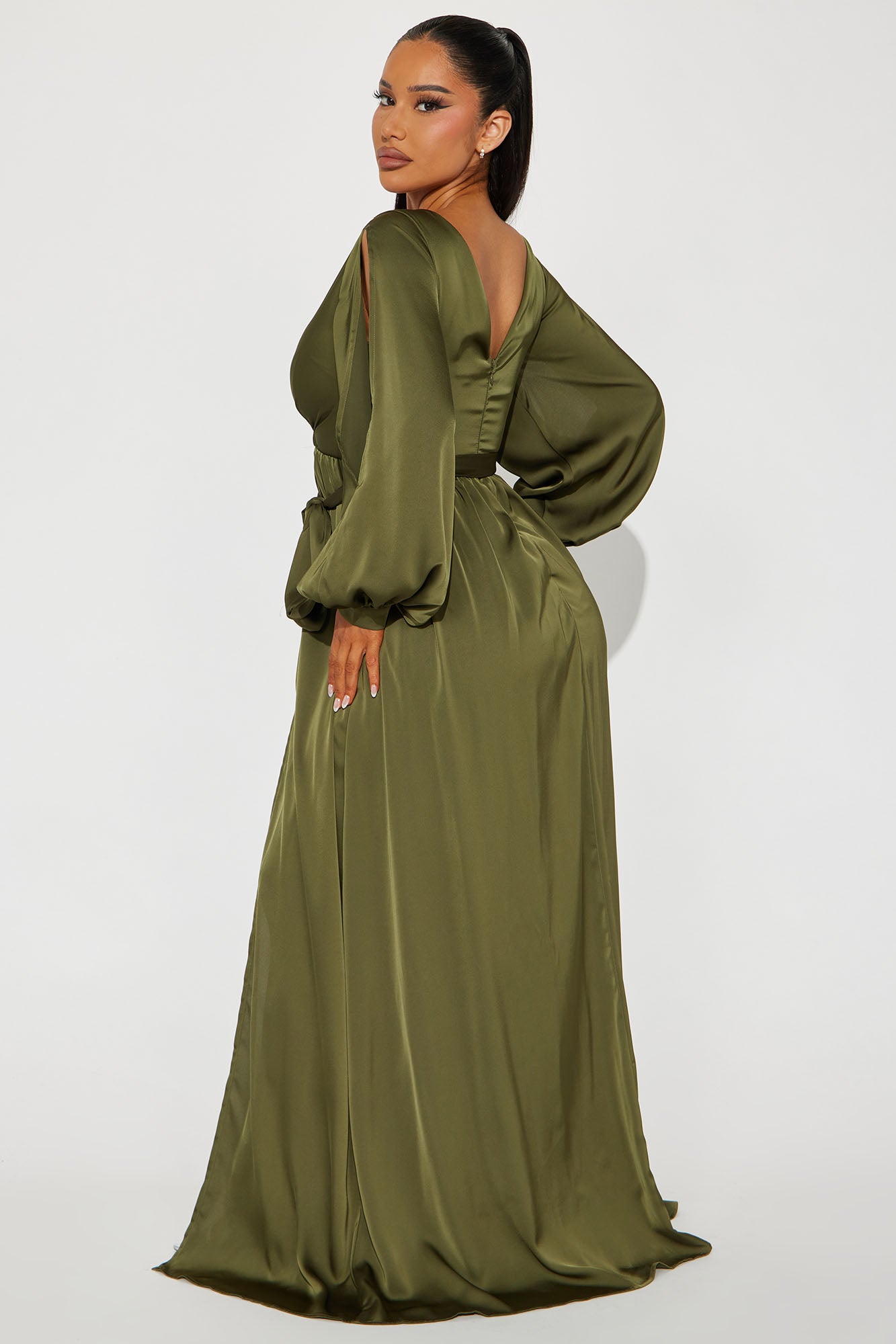 Belle Maxi Dress - Olive - Image 3