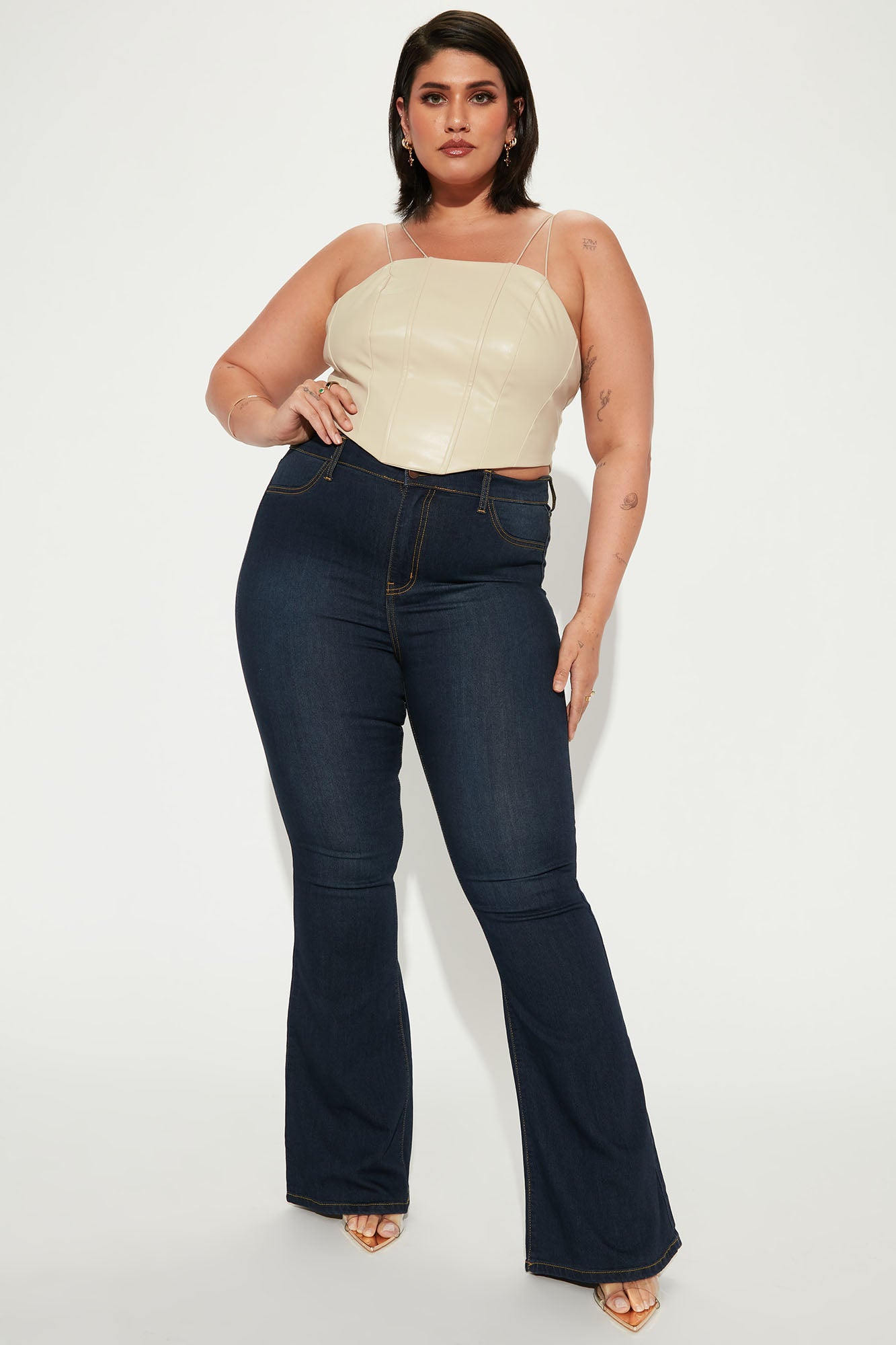 Deep In My Soul Flare Jeans - Dark Denim - Image 4