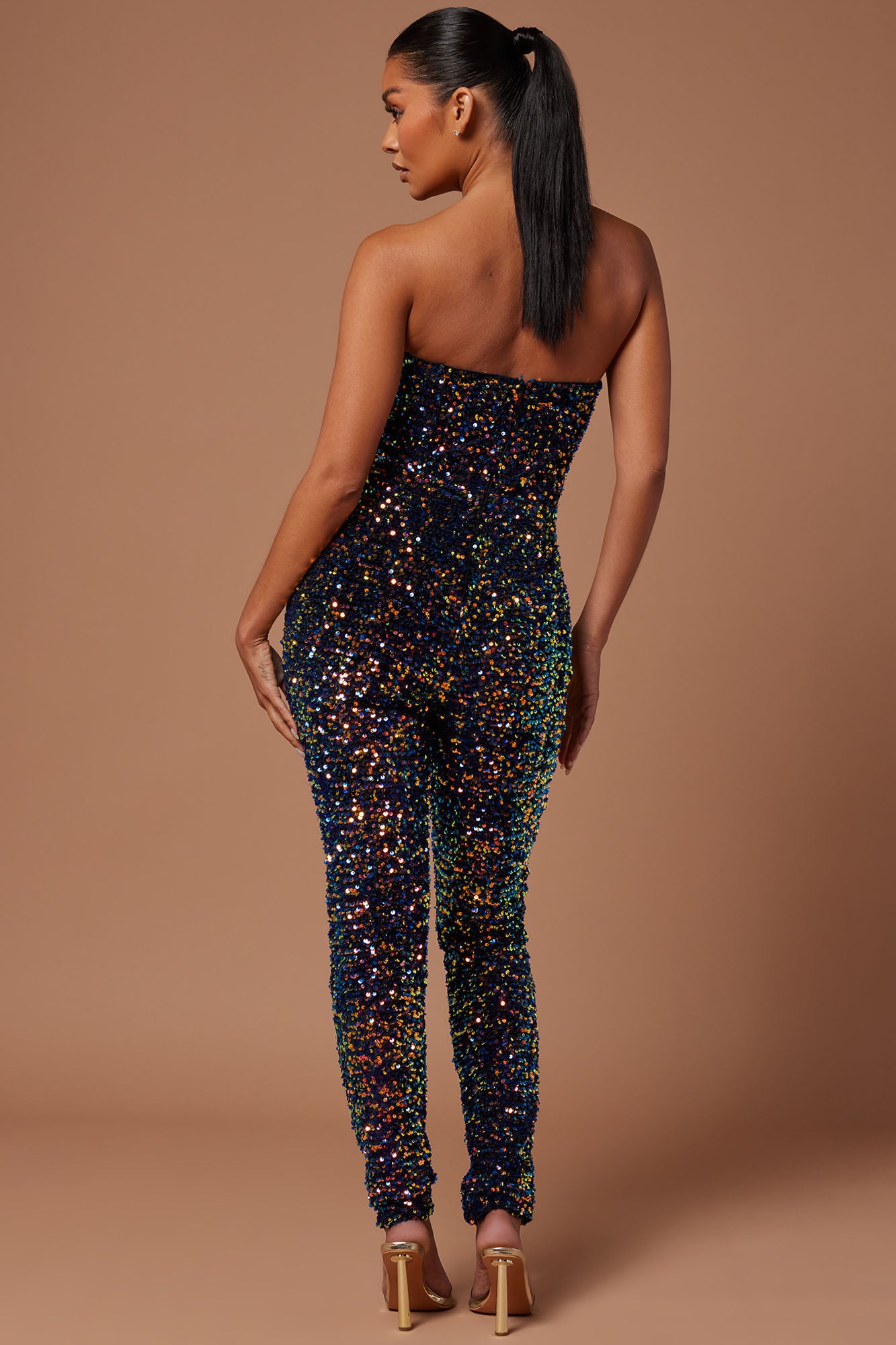 Isabeli Sequin Jumpsuit - Multi Color - Image 4