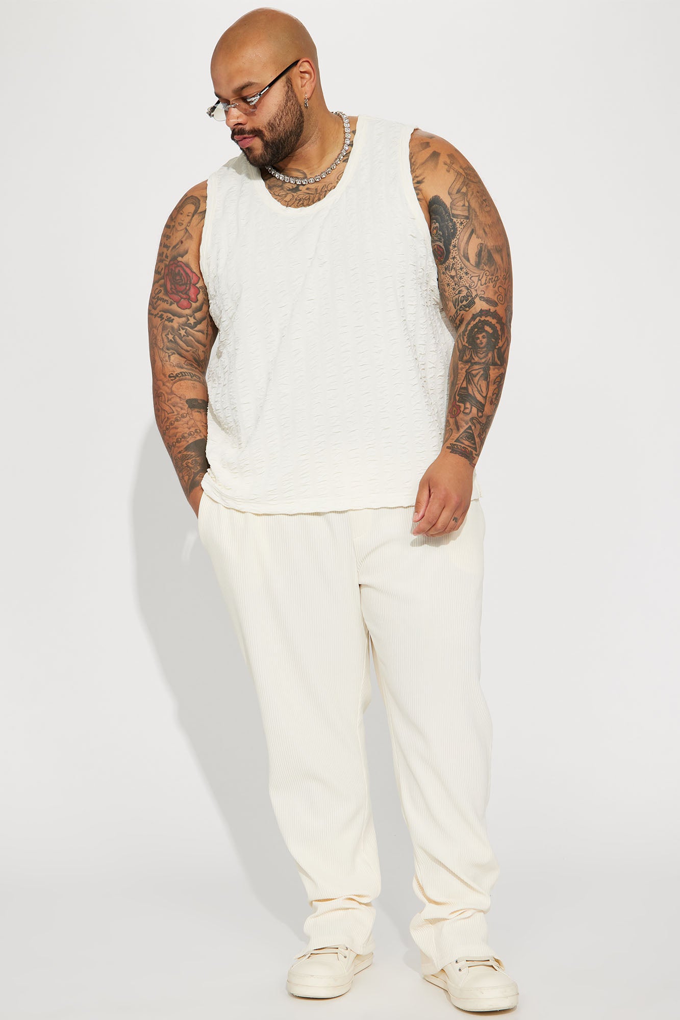 Show Up Slim Slit Pants - Off White - Image 7