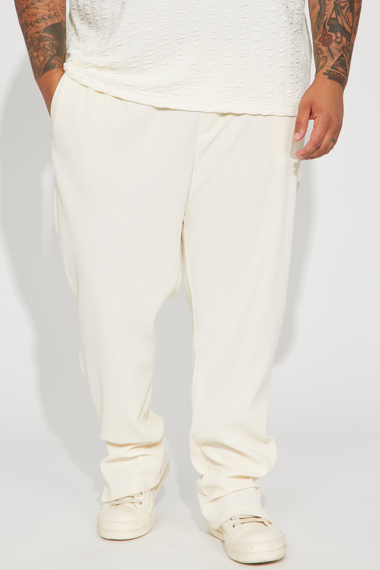 Show Up Slim Slit Pants - Off White - Image 6