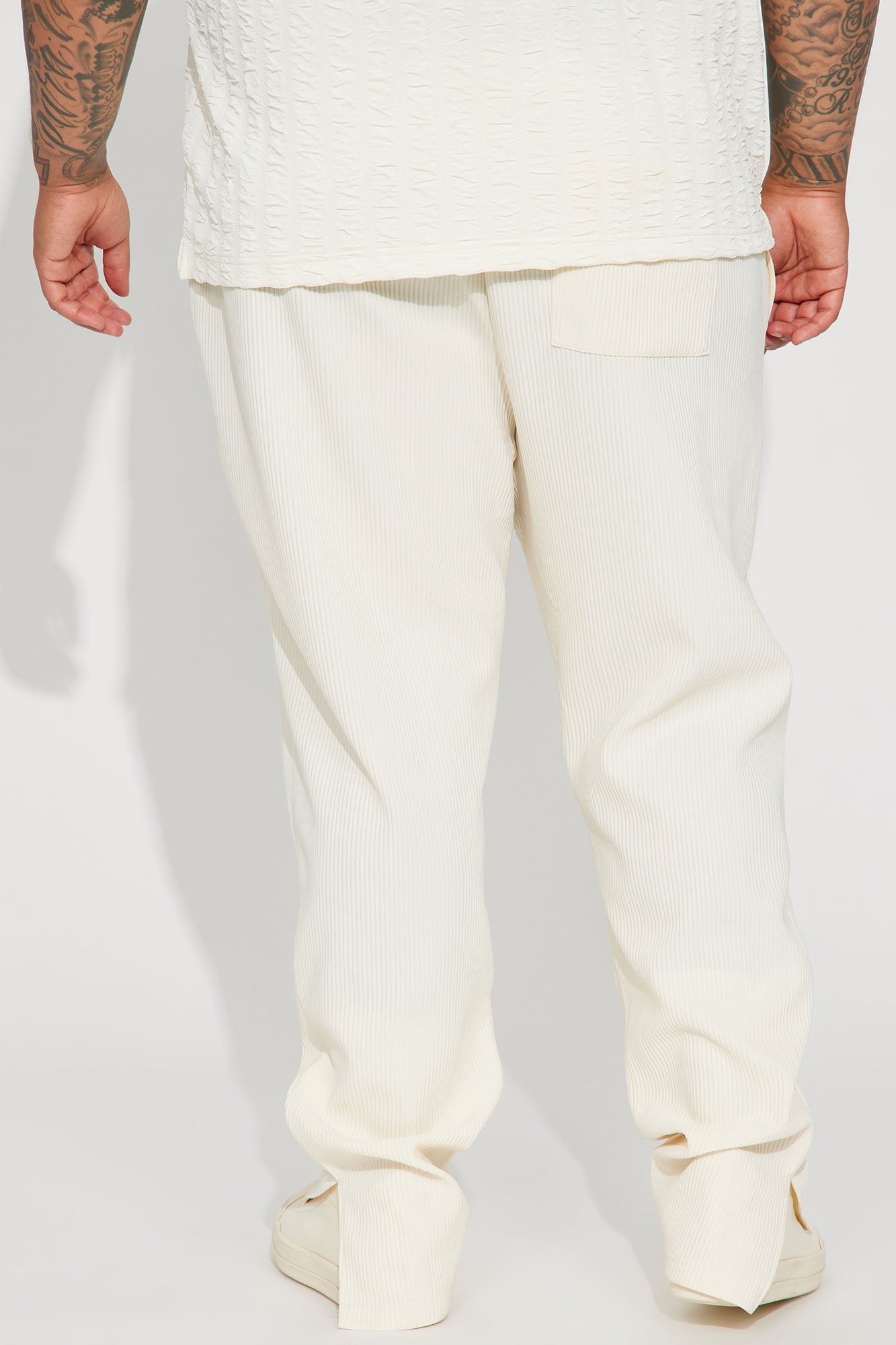 Show Up Slim Slit Pants - Off White - Image 8