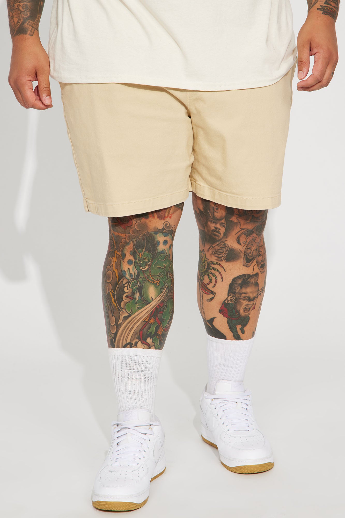 Twill Volley Shorts - Khaki - Image 6