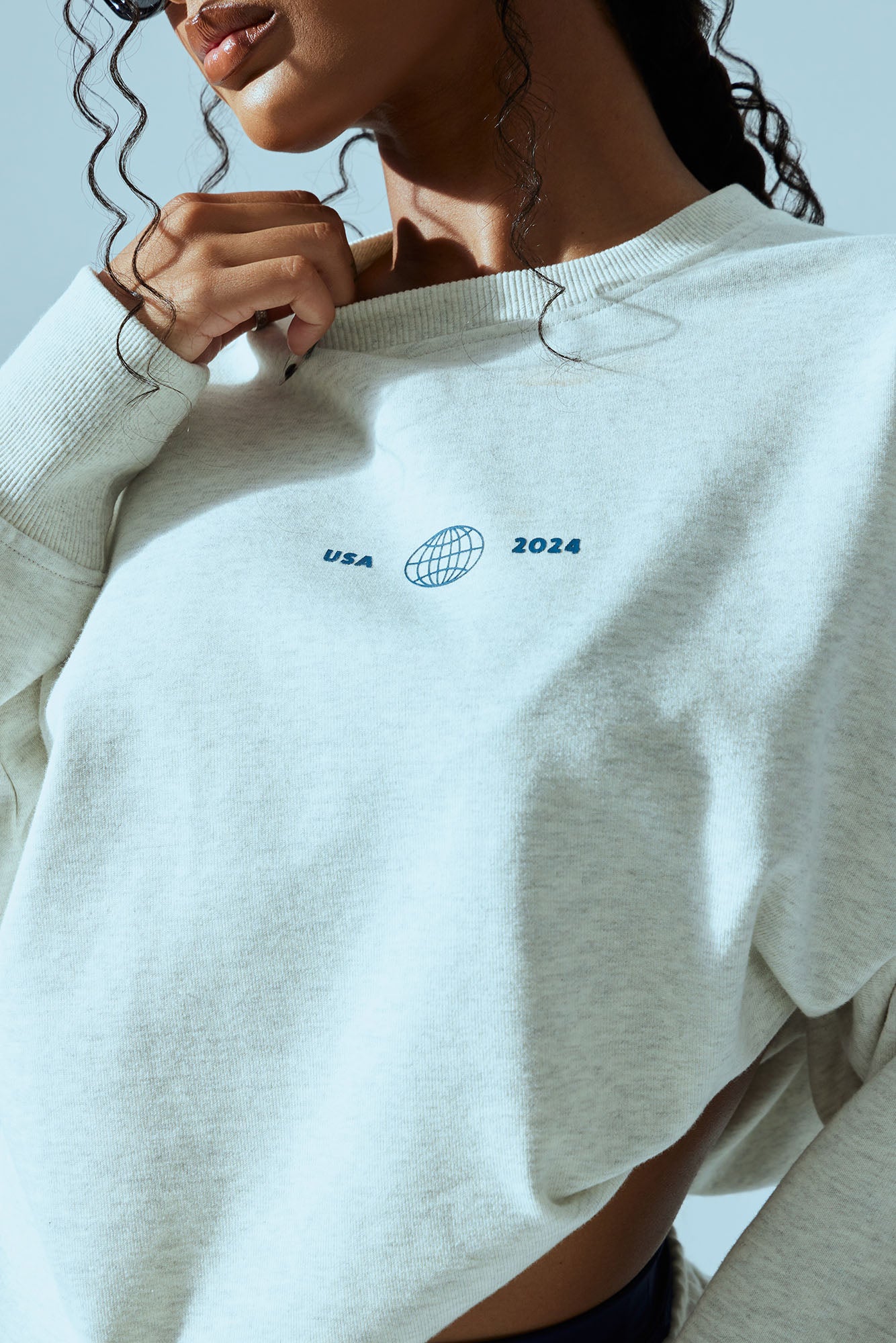 FN Paris Crew Neck Sweatshirt - Grey - Image 3