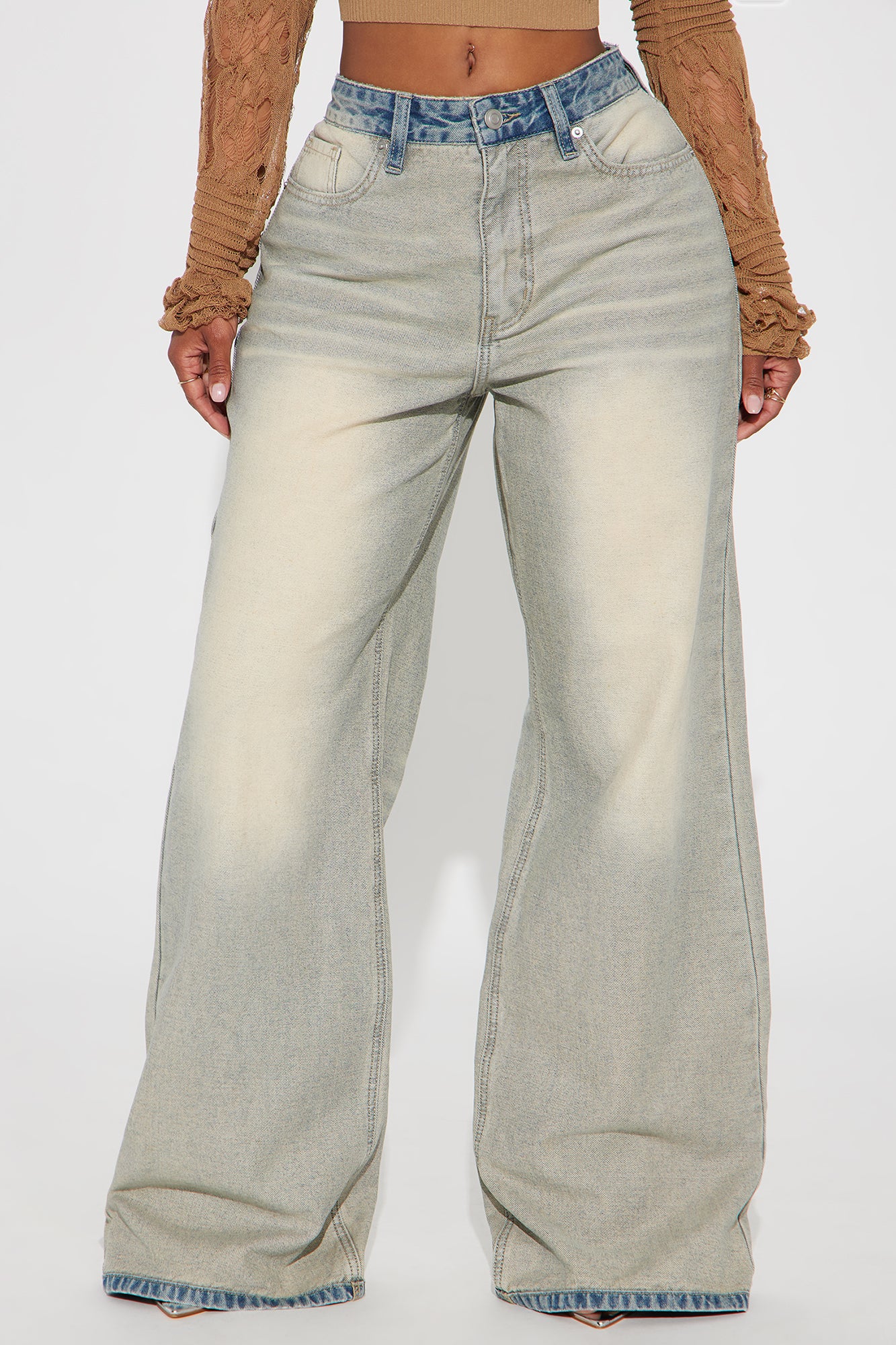 A Cut Above The Rest Tinted Baggy Jeans - Vintage Wash - Image 3