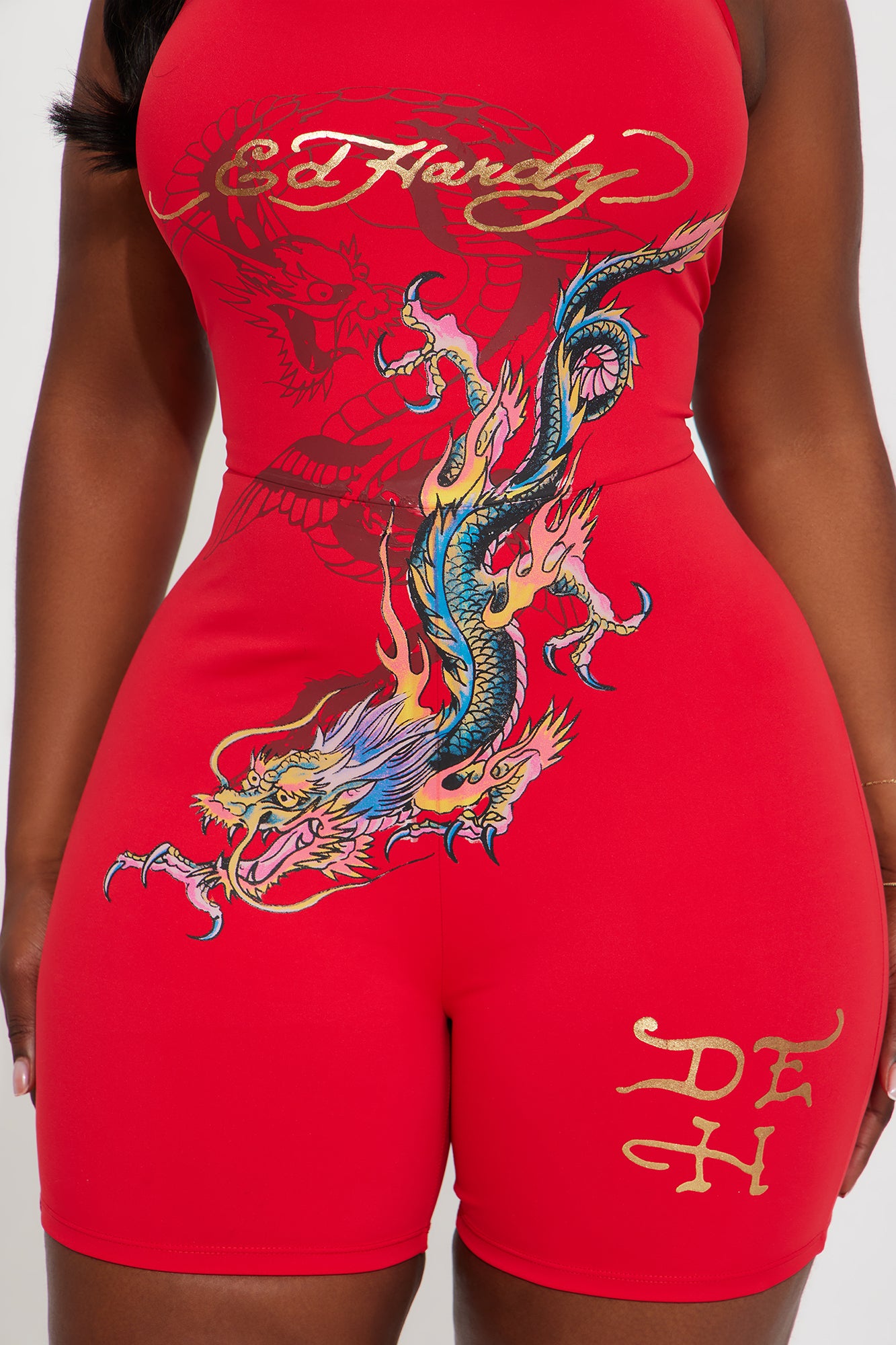 Ed Hardy Dragon Romper - Red - Image 8