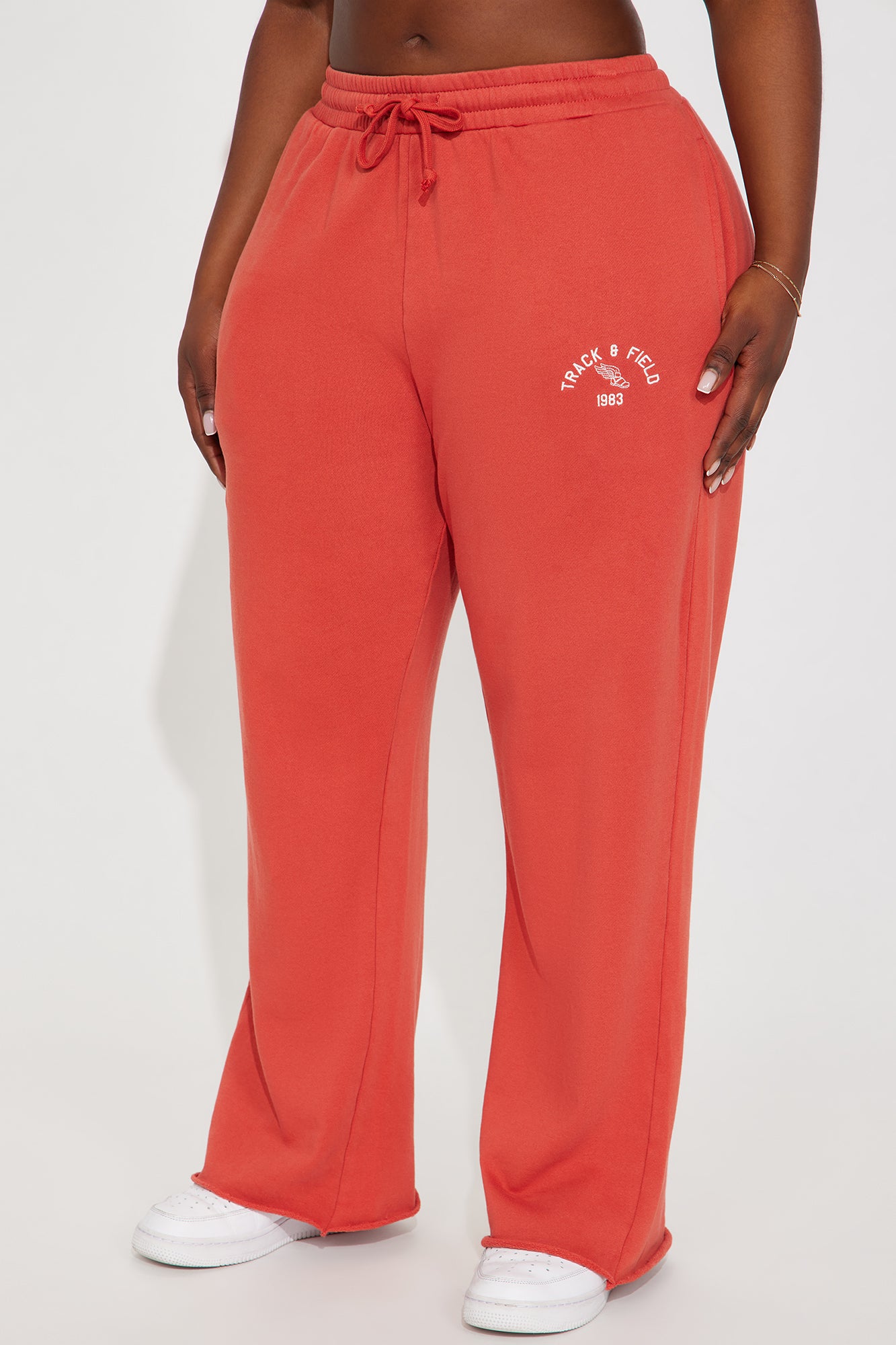 Après Ski Club″ Wide Leg Sweatpants - Rust - Image 5