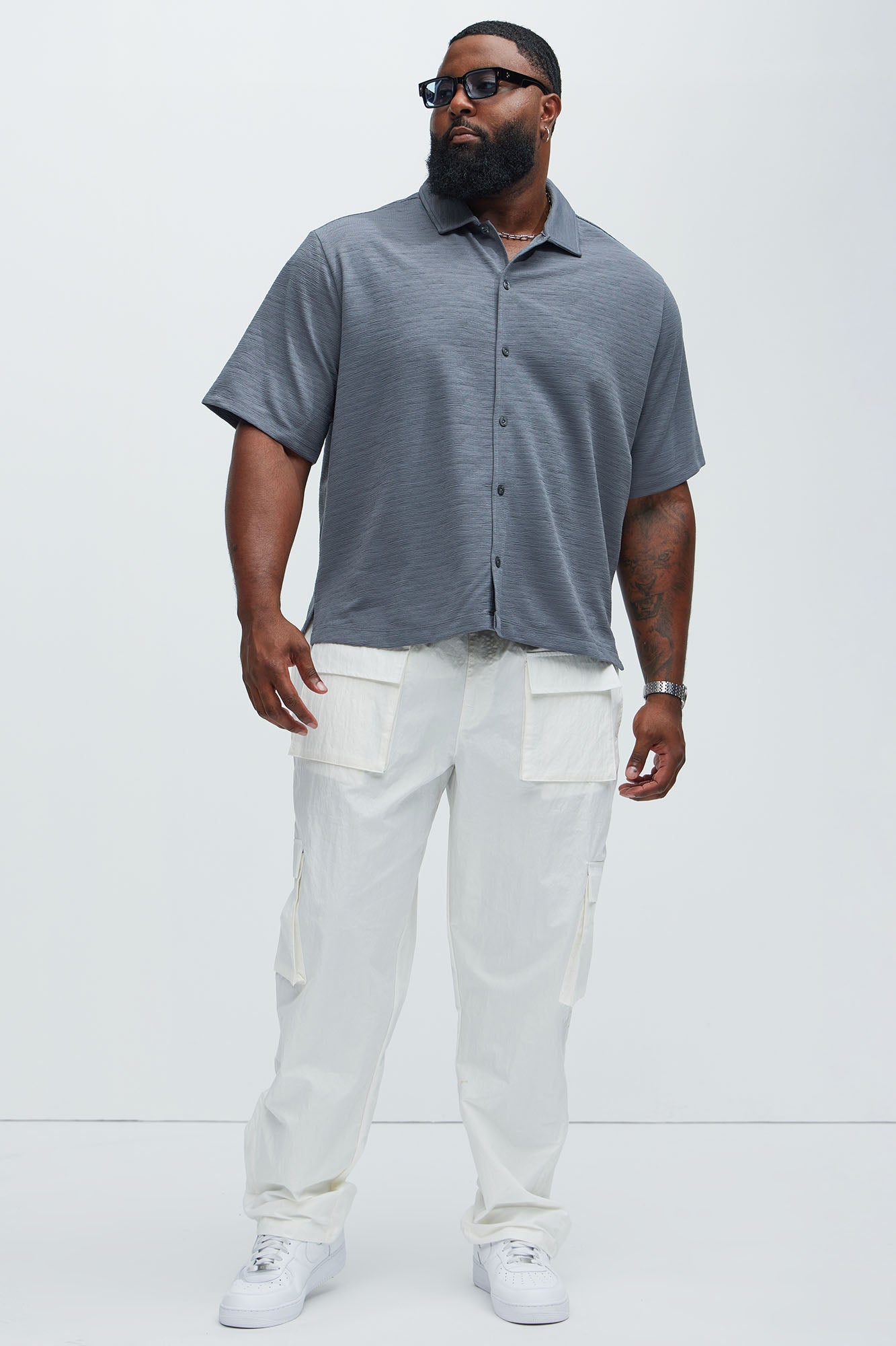 Blaze Textured Shirt - Slate Grey - Image 6