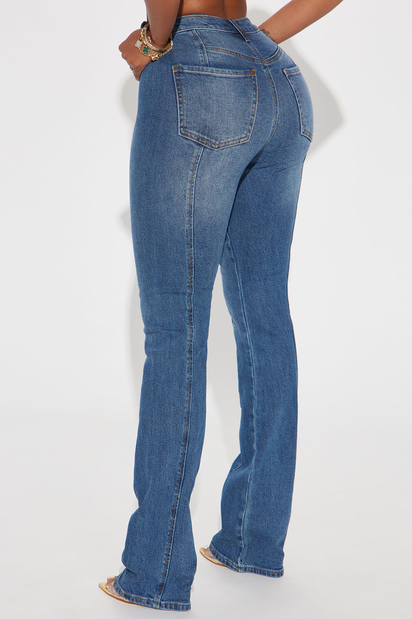 Tagging Along Stretch Bootcut Jeans - Medium Wash - Image 3