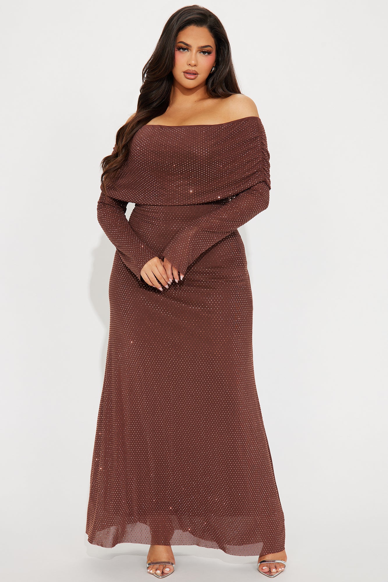 Austin Embellished Maxi Dress - Chocolate - Image 6