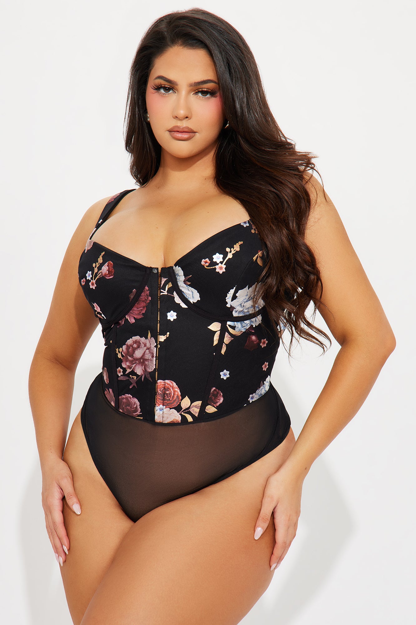 Julie Corset Bodysuit - Black/combo - Image 5