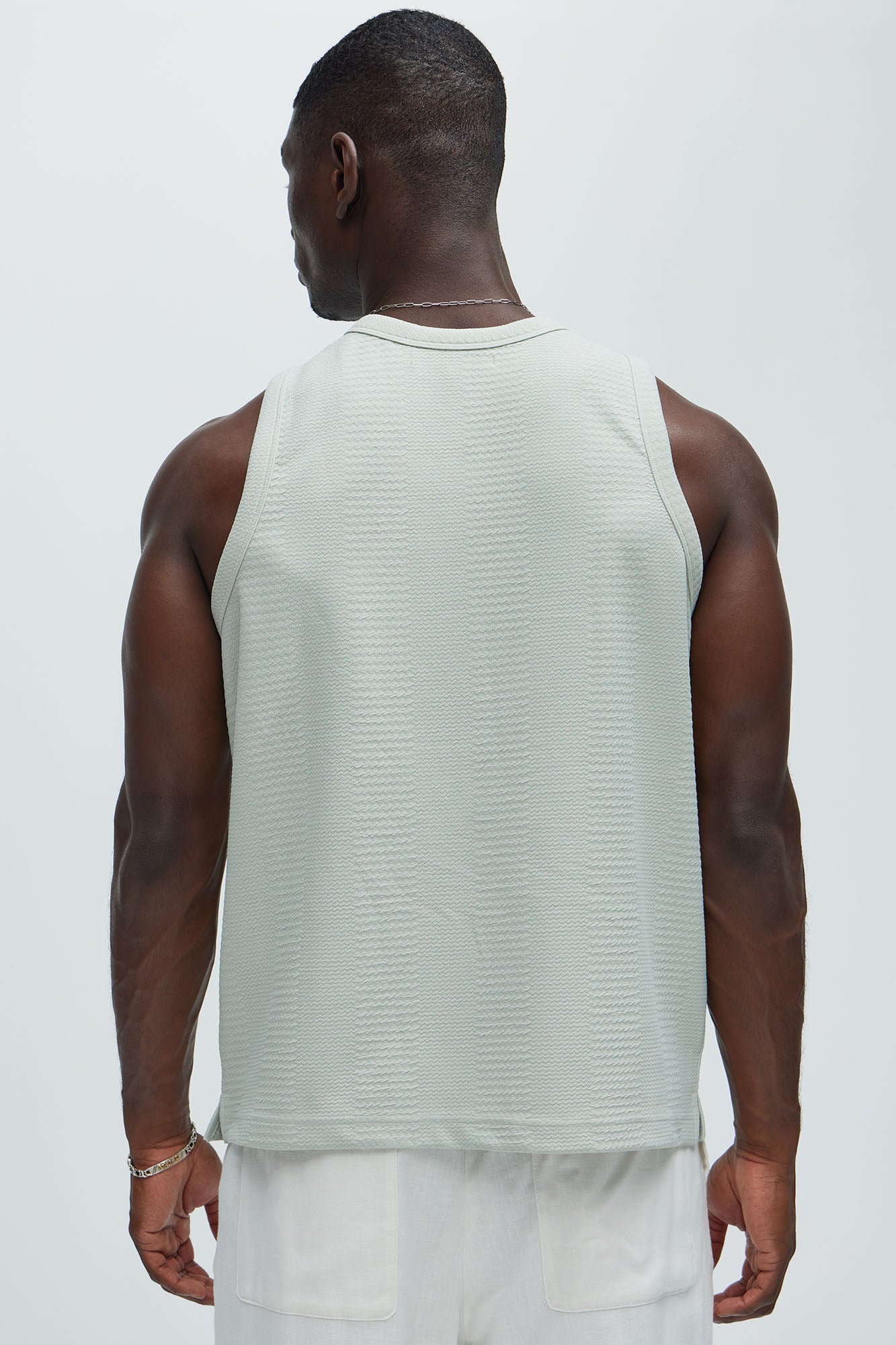 Angelo Textured Tank - Sage - Image 4