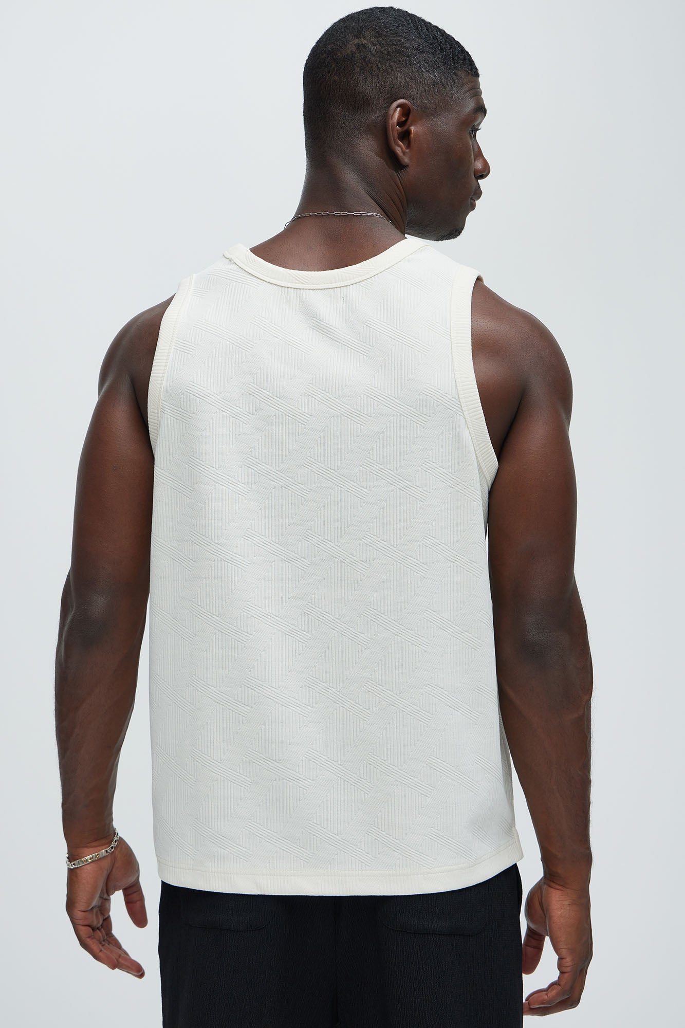 Benji Textured Tank Top - Cream - Image 4