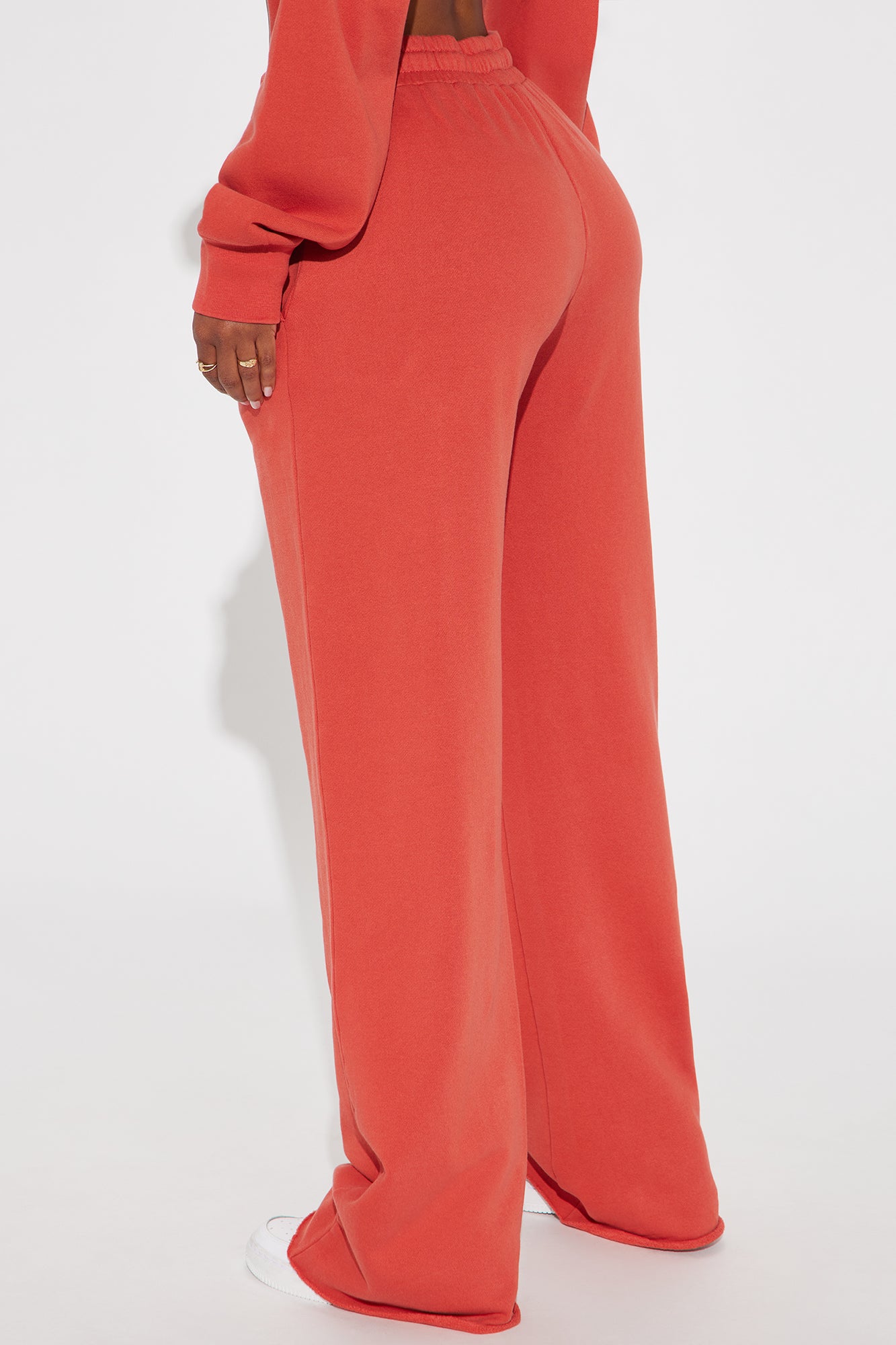 Après Ski Club″ Wide Leg Sweatpants - Rust - Image 3