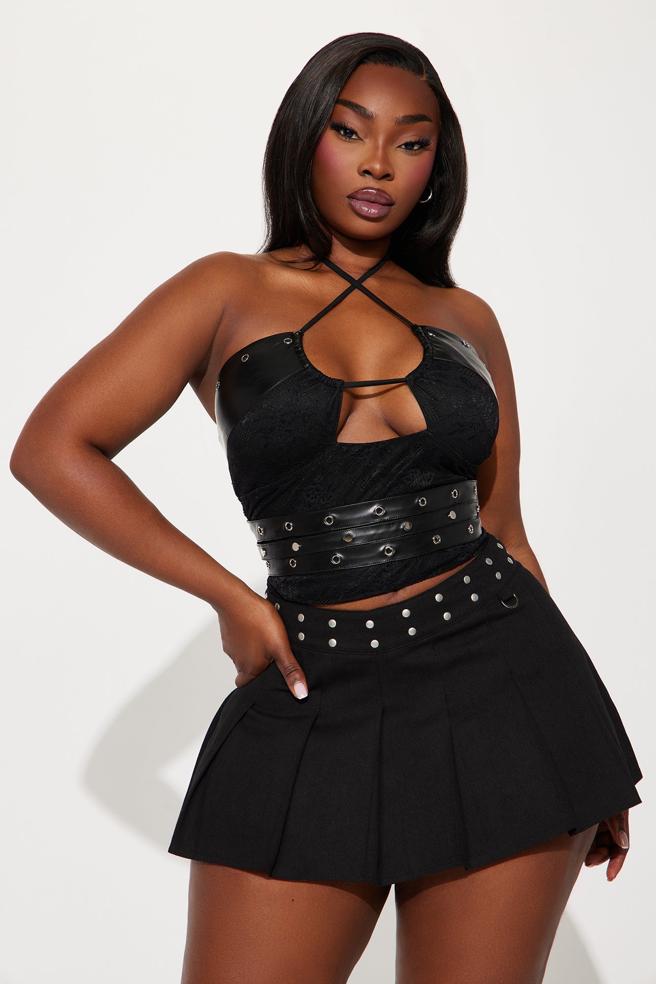 Bad Intentions Halter Top - Black - Image 4
