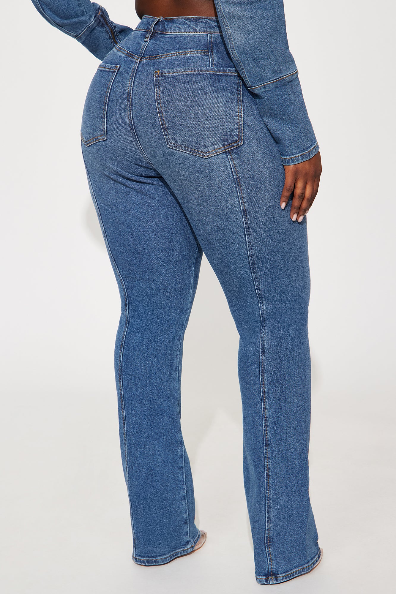 Tagging Along Stretch Bootcut Jeans - Medium Wash - Image 6
