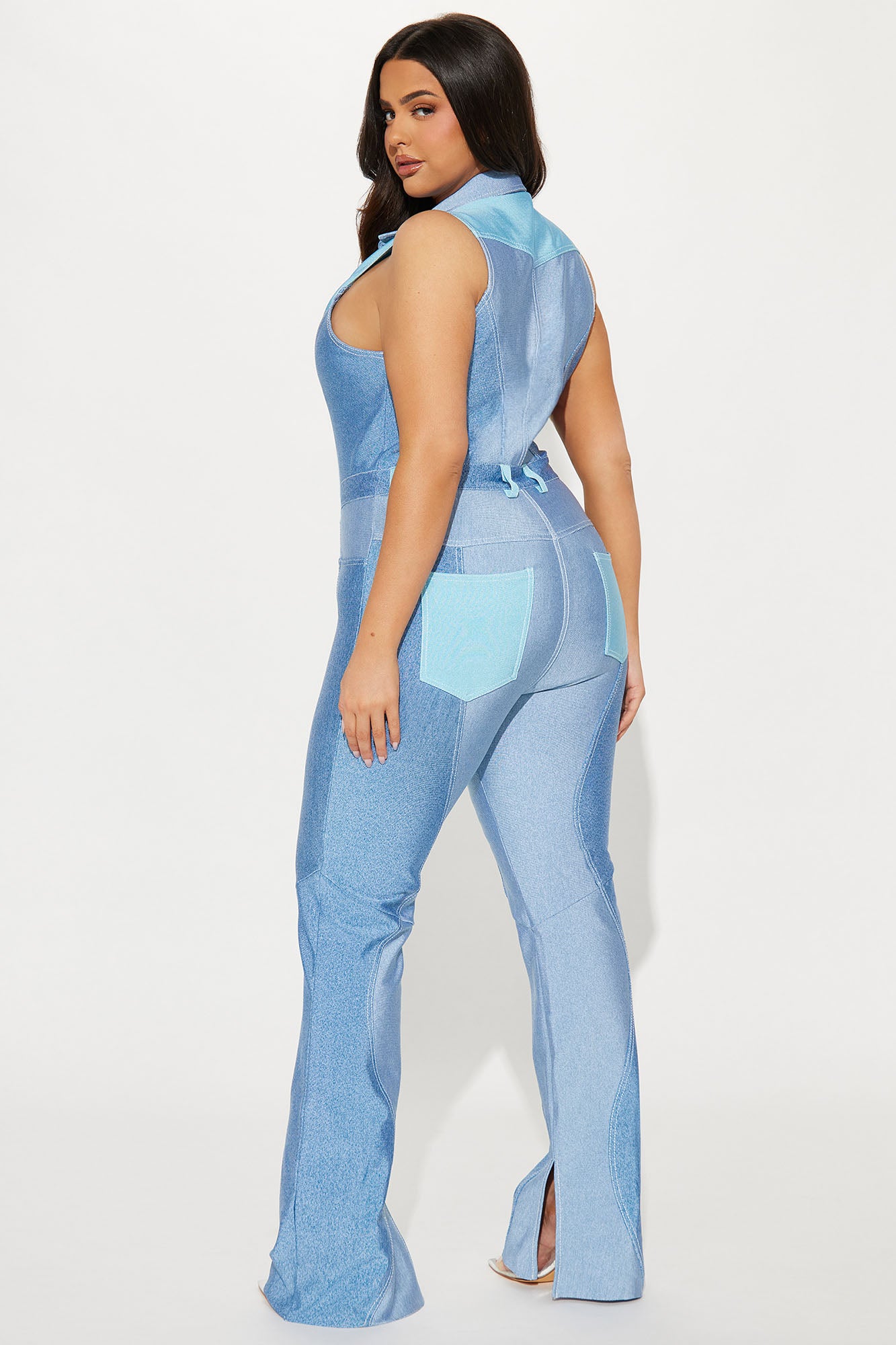 Rio Babe Bandage Jumpsuit - Blue/combo - Image 6
