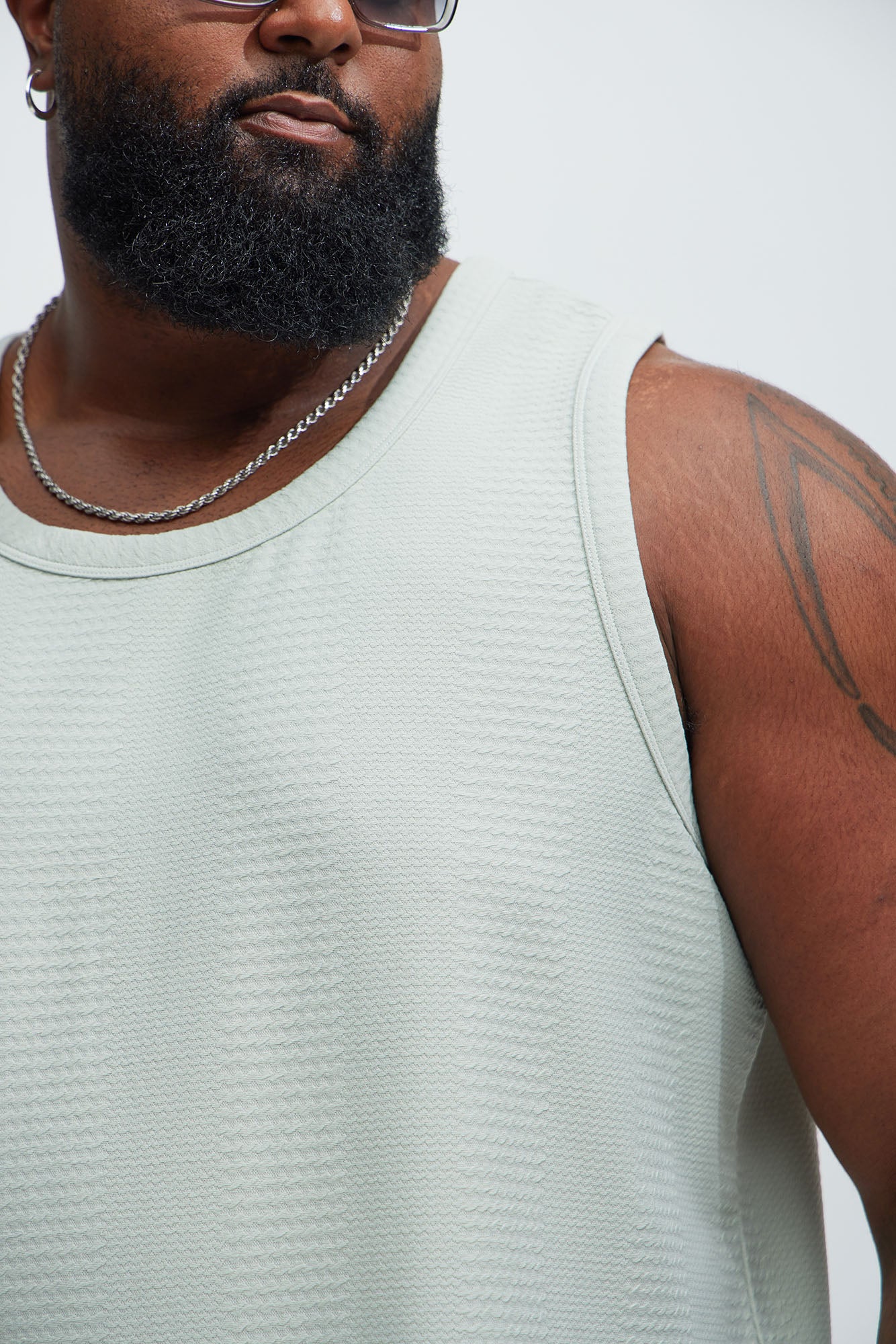 Angelo Textured Tank - Sage - Image 7