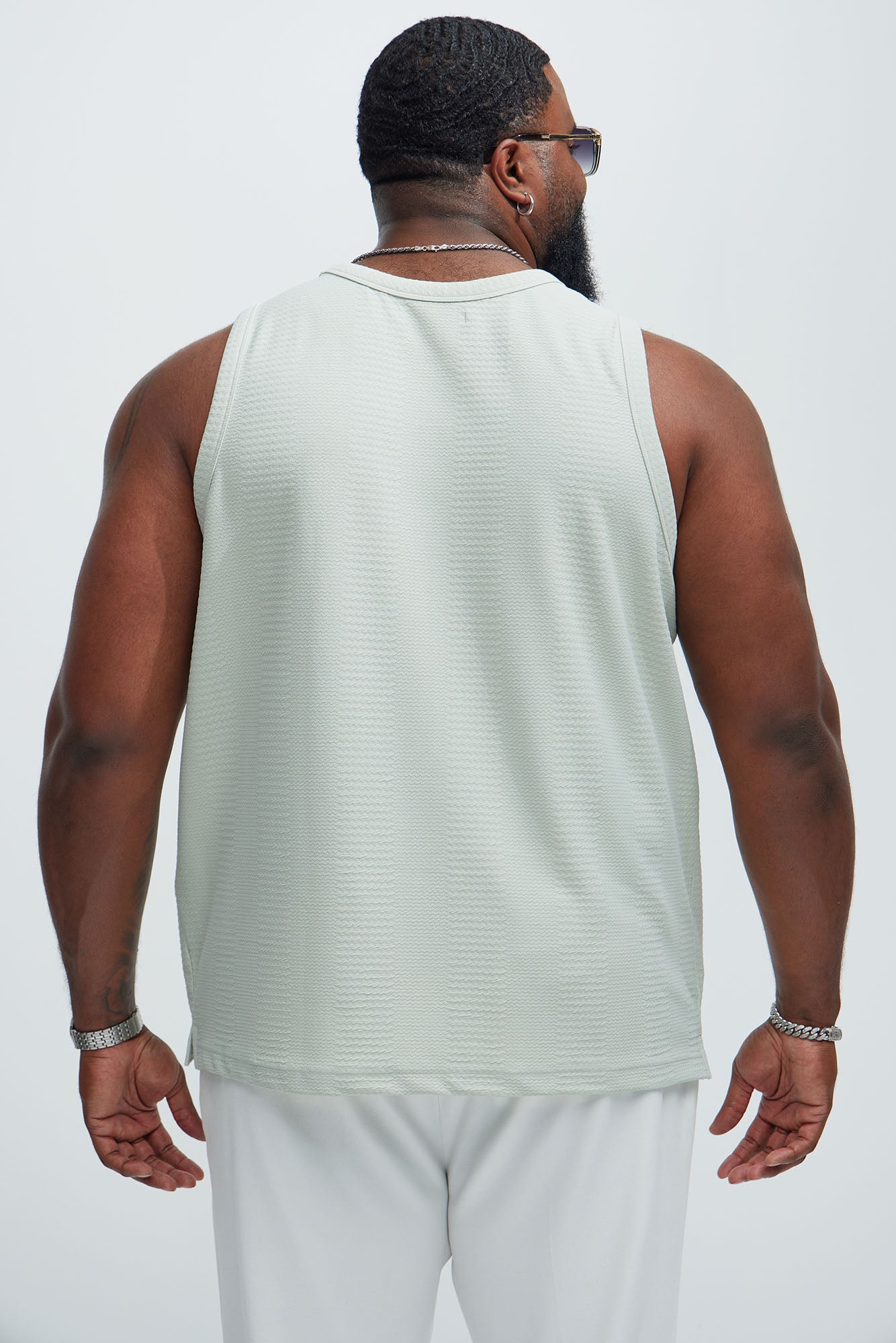 Angelo Textured Tank - Sage - Image 8