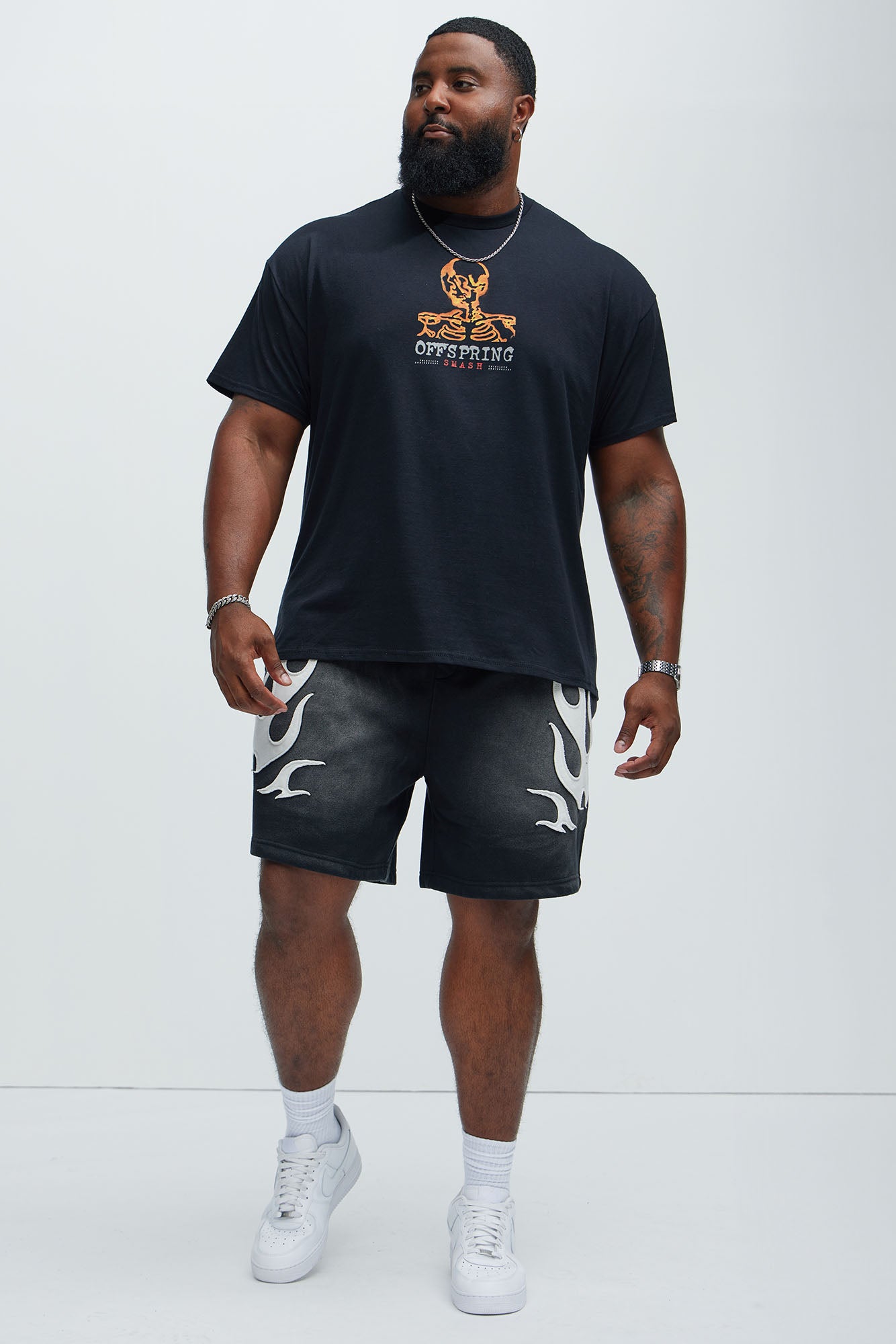 Flame Time Tyson Relaxed Shorts - Black - Image 7