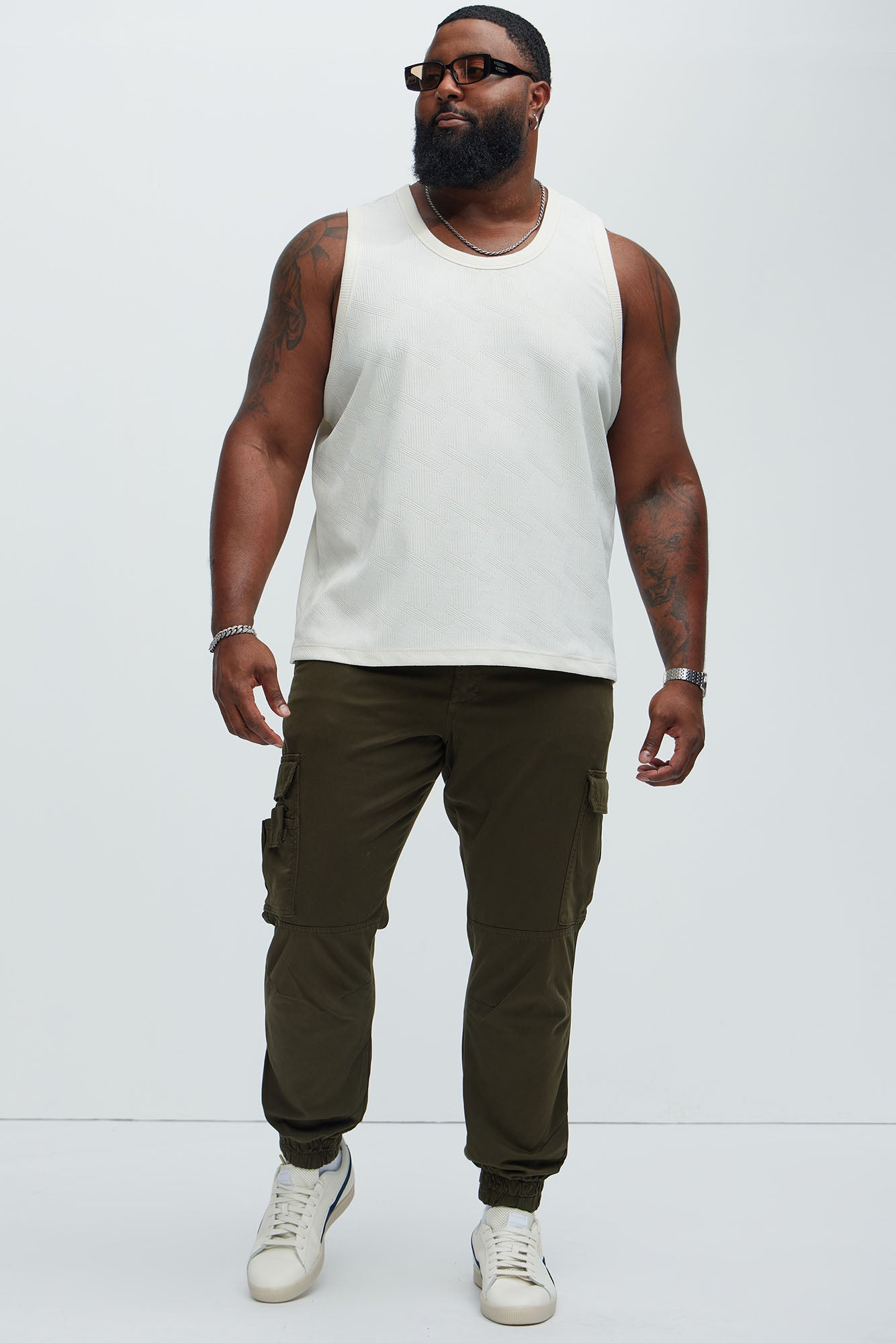 Benji Textured Tank Top - Cream - Image 6