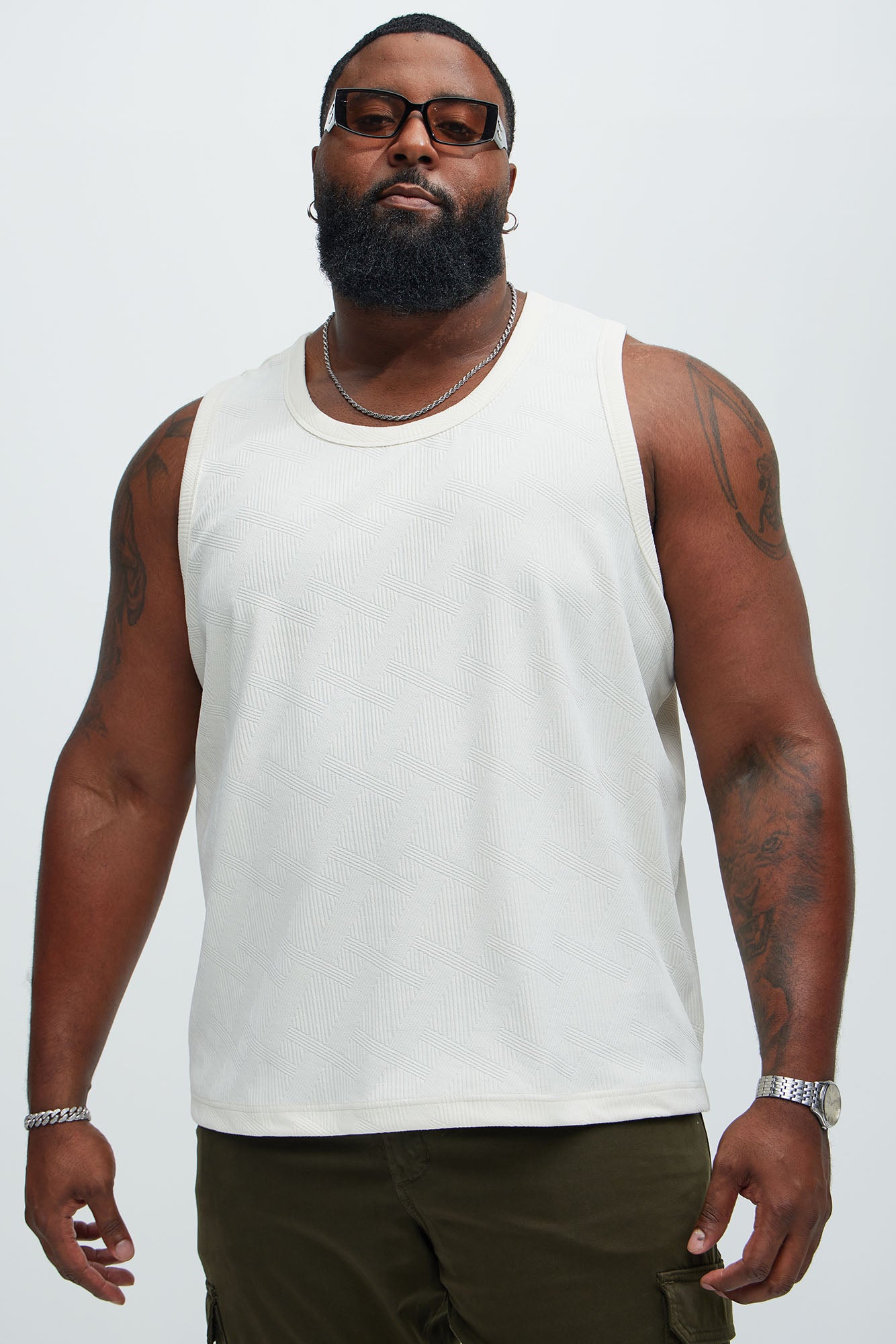 Benji Textured Tank Top - Cream - Image 5