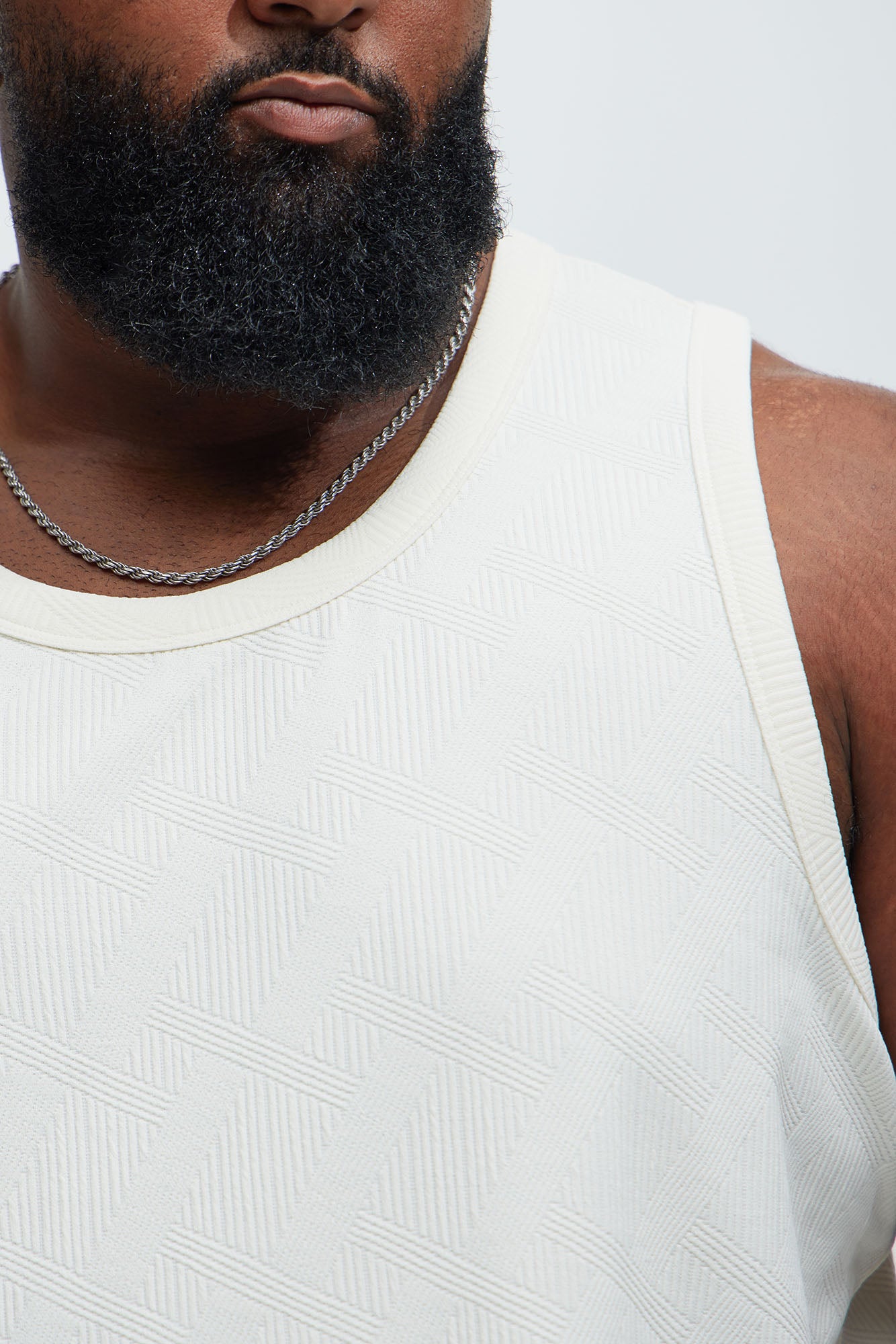 Benji Textured Tank Top - Cream - Image 7