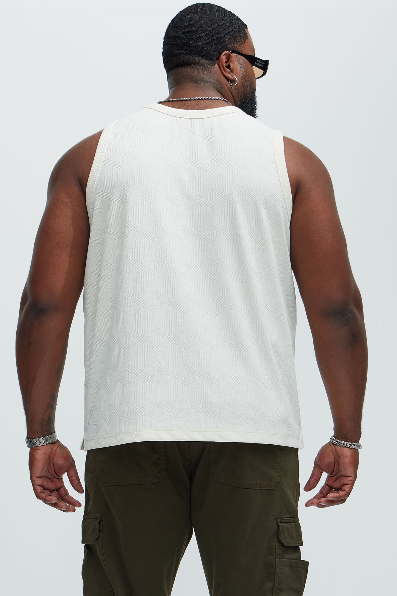 Benji Textured Tank Top - Cream - Image 8