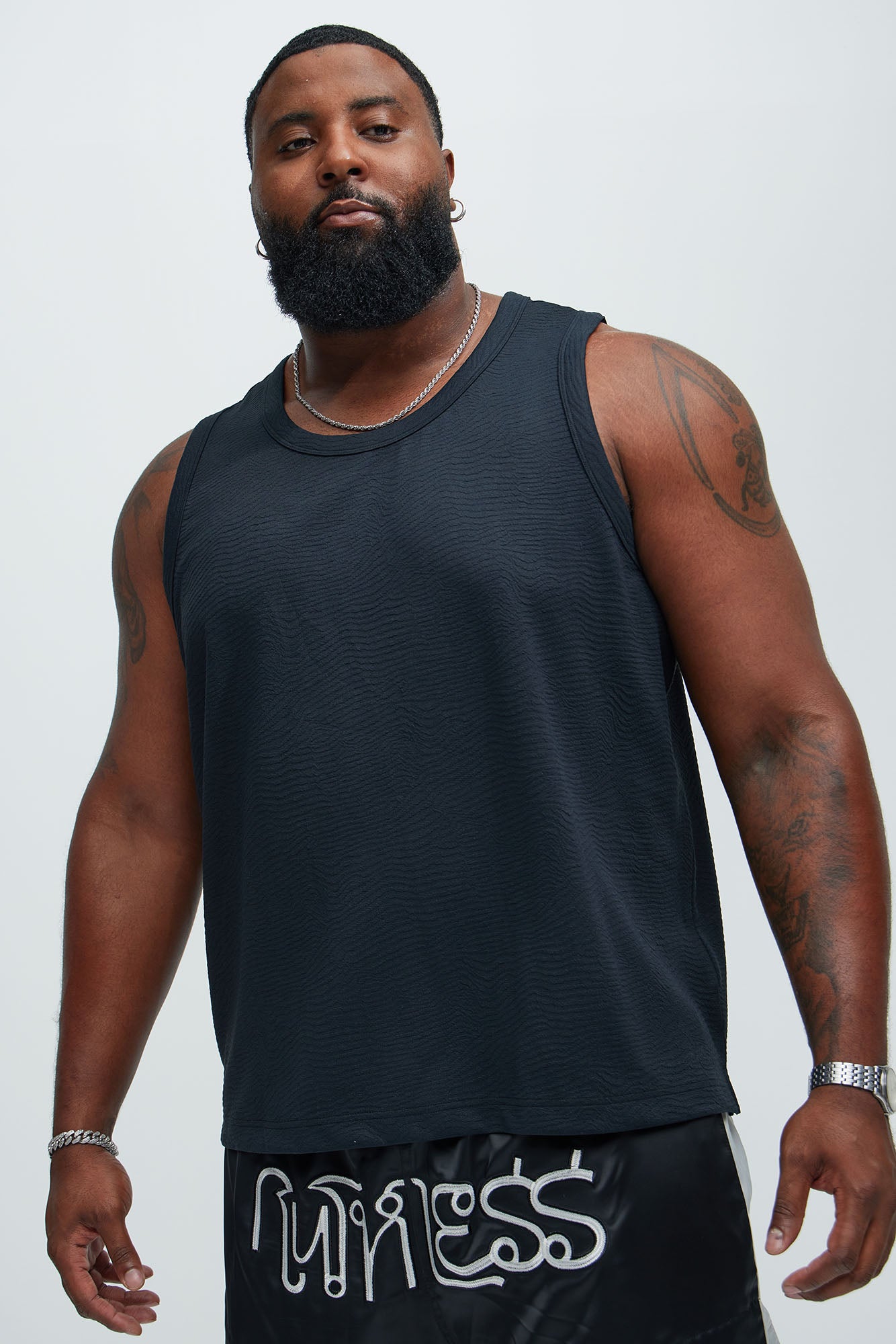 Mika Textured Tank - Black - Image 5