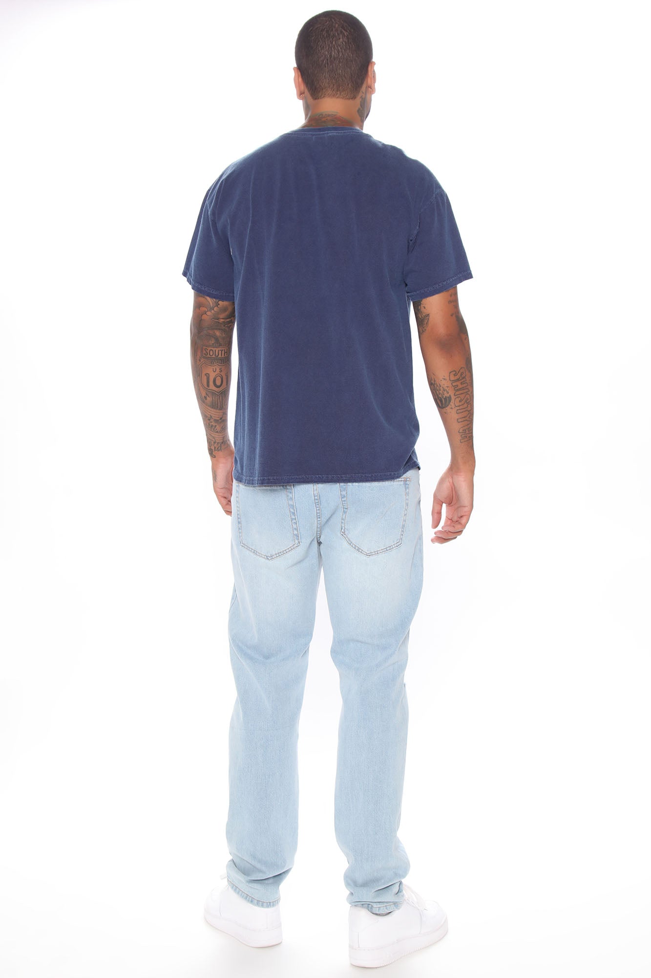 Wu Tang Lightning Vintage Wash Short Sleeve Tee - Navy Wash - Image 7