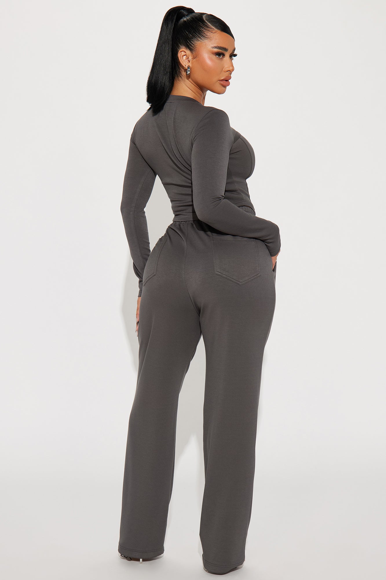 Weekend Moment Pant Set - Charcoal - Image 3