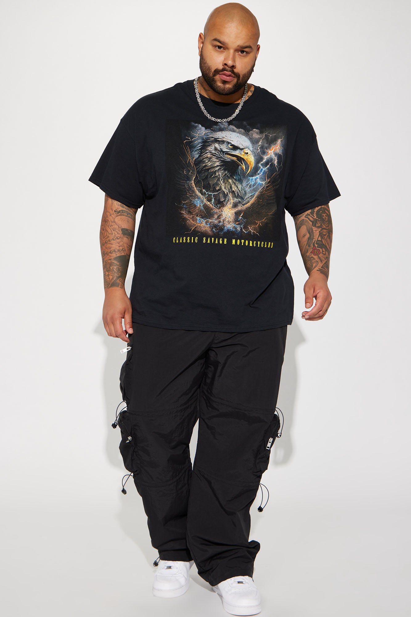 Act Like Homie Nylon Drawstring Cargo Pants - Black - Image 7