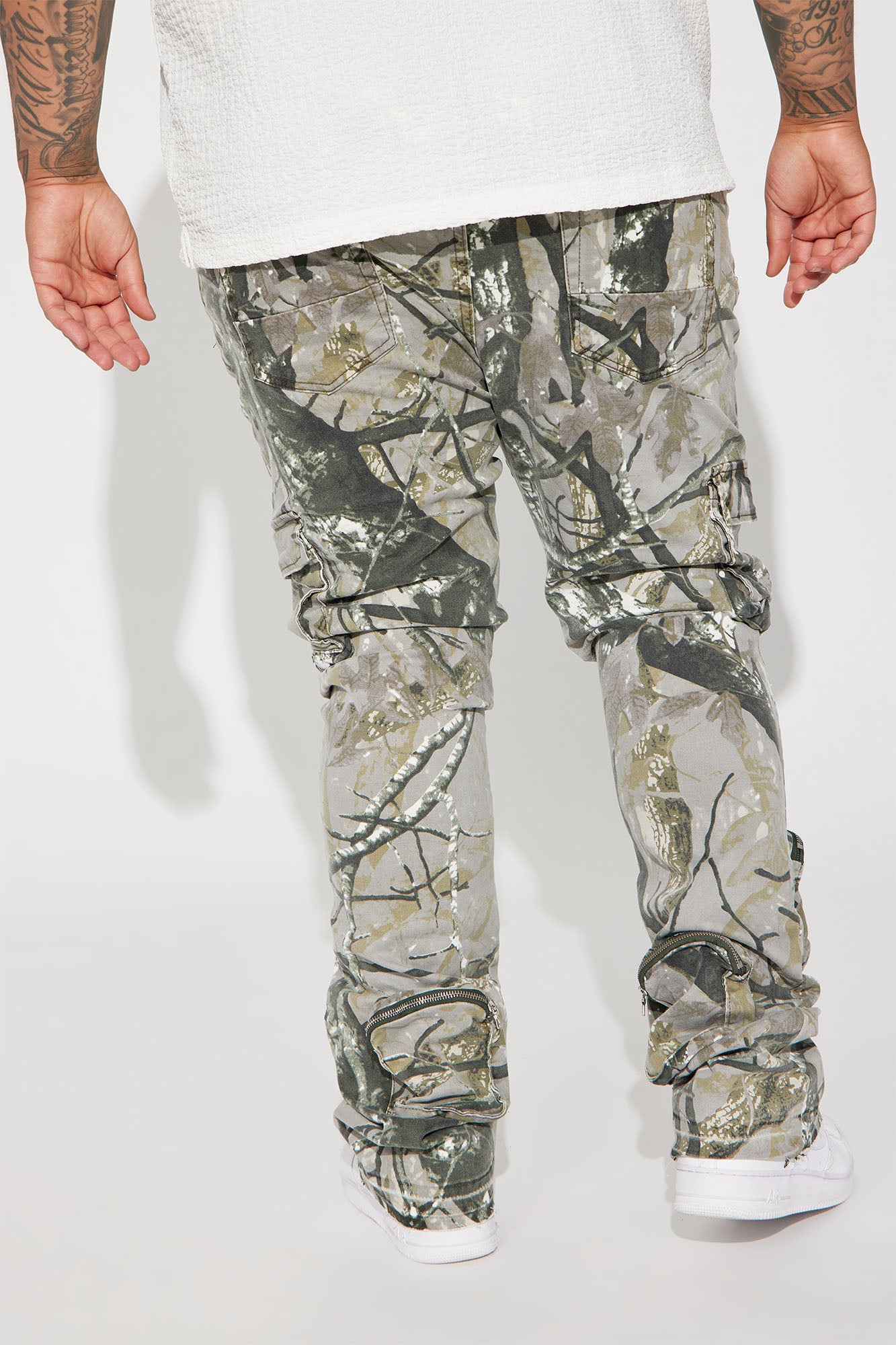 Wanted Cargo Stacked Skinny Flare Pants - Brown/combo - Image 9