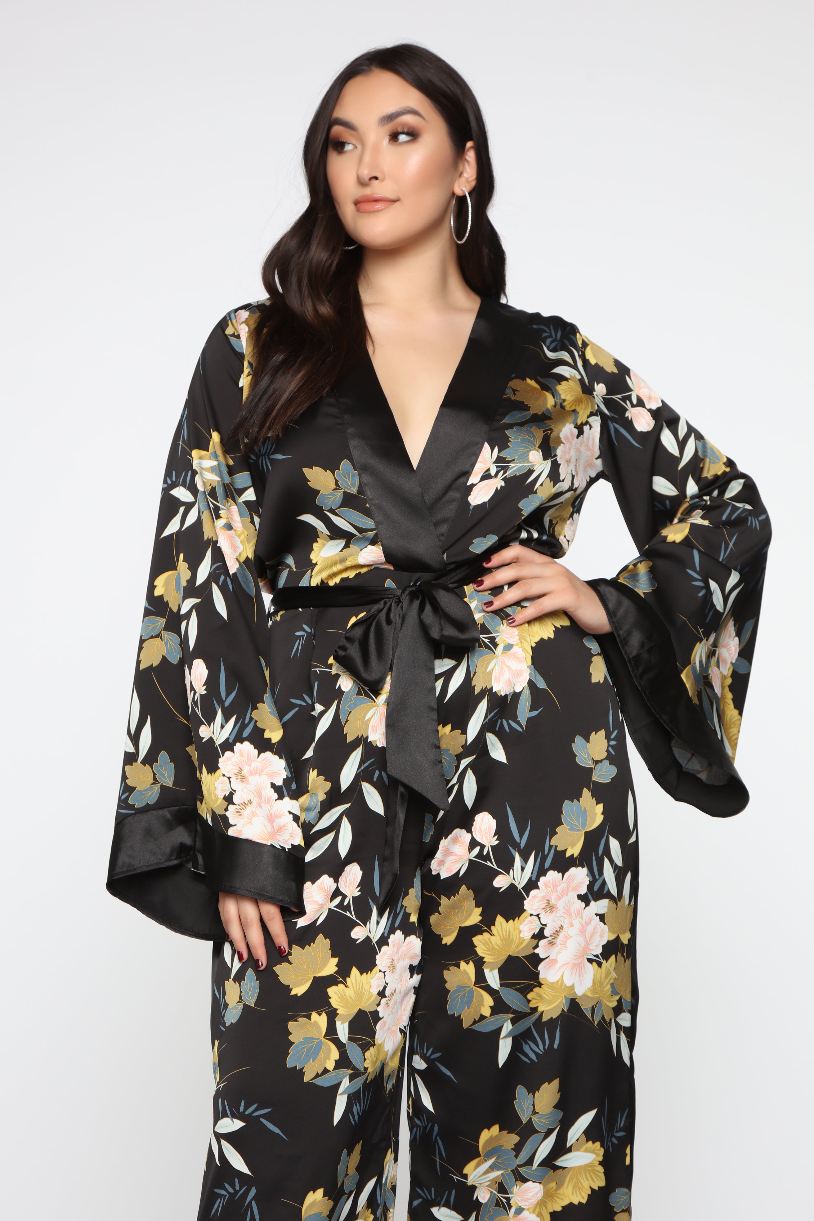 Rooting For You Floral Jumpsuit - Black/Combo - Image 6