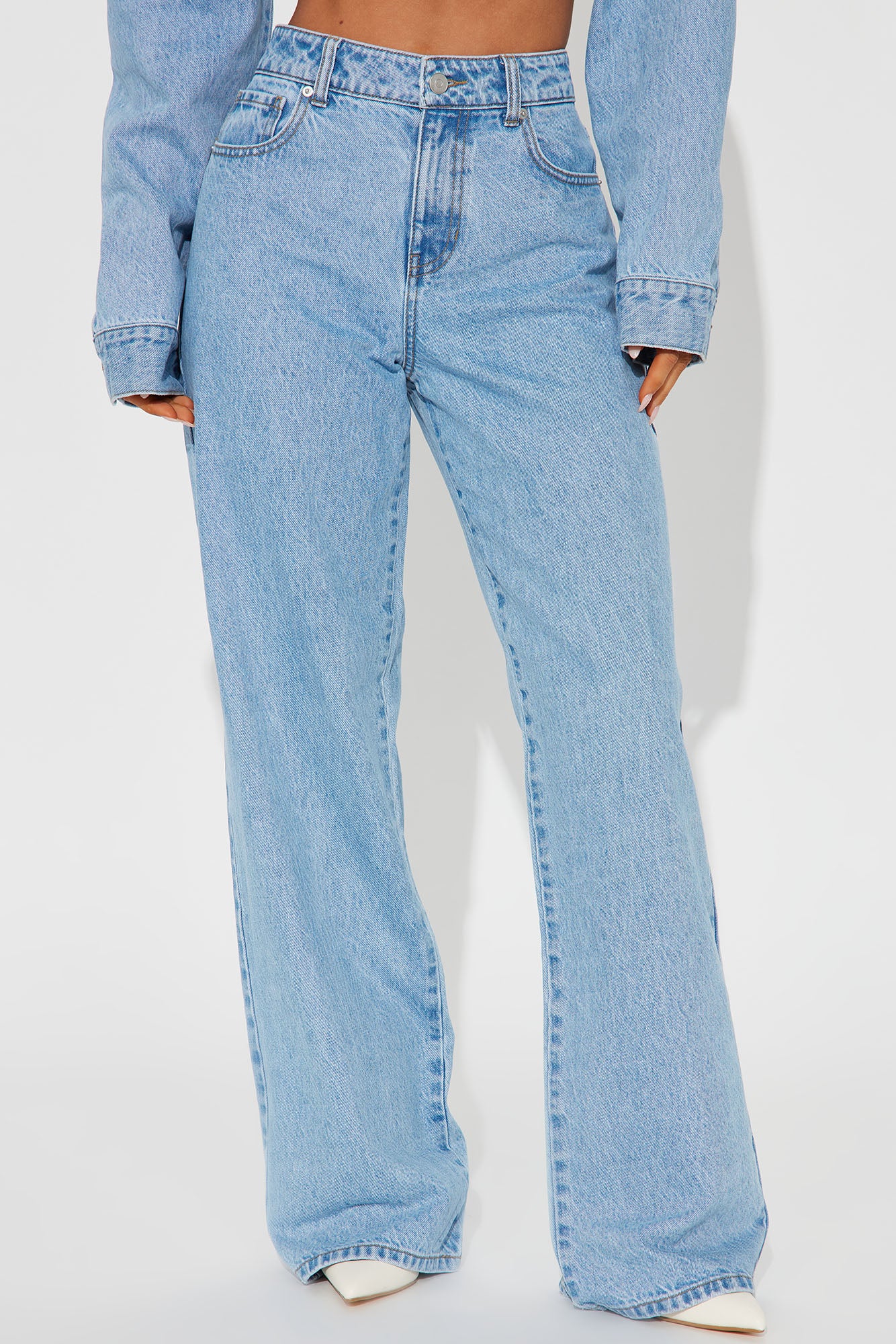 Match Made In Heaven Straight Leg Jeans - Light Wash - Image 6