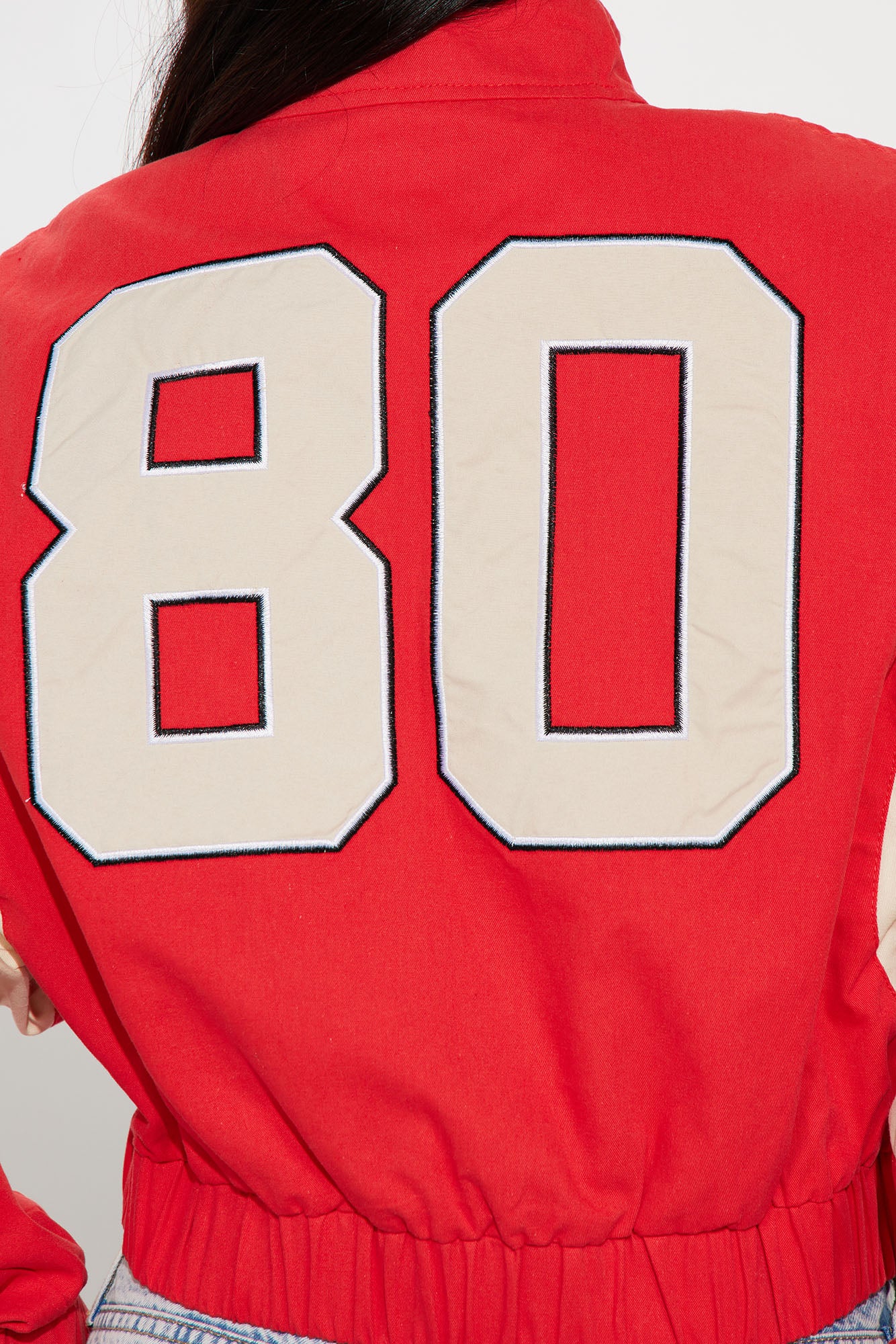 80's Retro Varsity Jacket - Red/combo - Image 5
