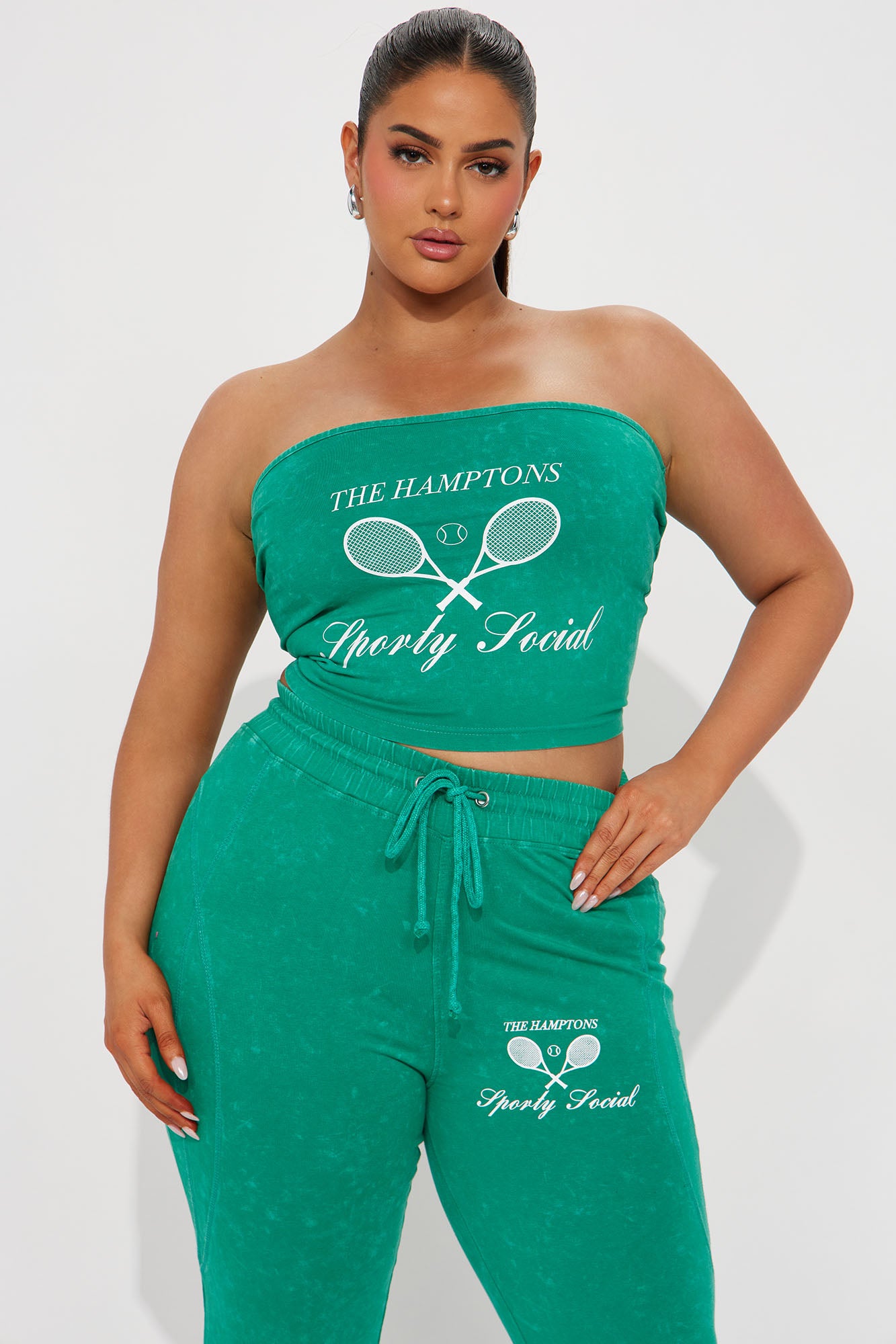 The Hamptons Sporty Tube Top - Green - Image 4