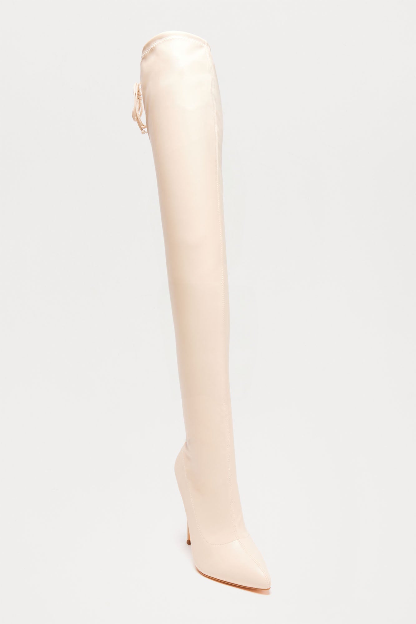 Always Bossy Over The Knee Boots - Cream - Image 4