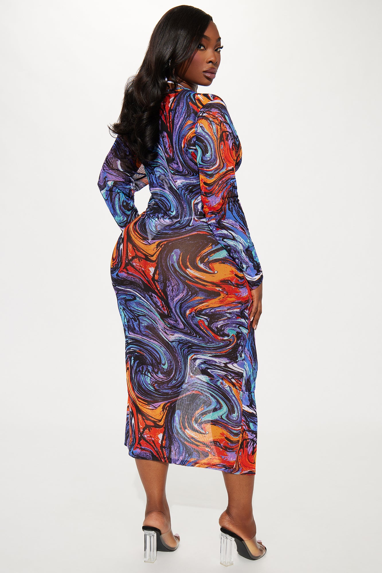 Lost In The Summer Heat Cover Up Dress - Blue/combo - Image 8
