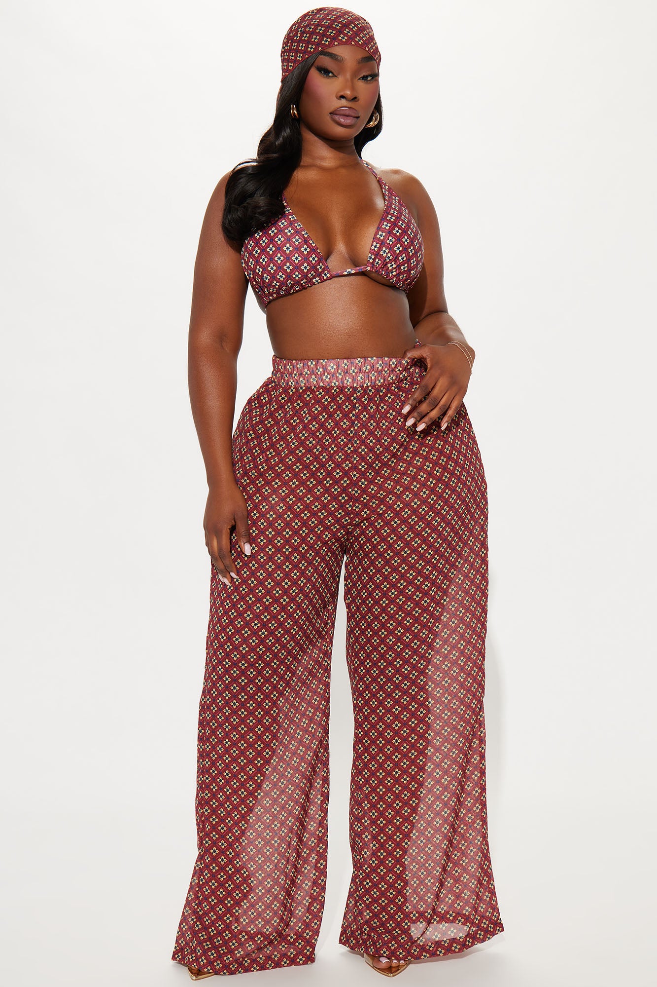 Shailene 4 Piece Bikini Set - Purple/combo - Image 7