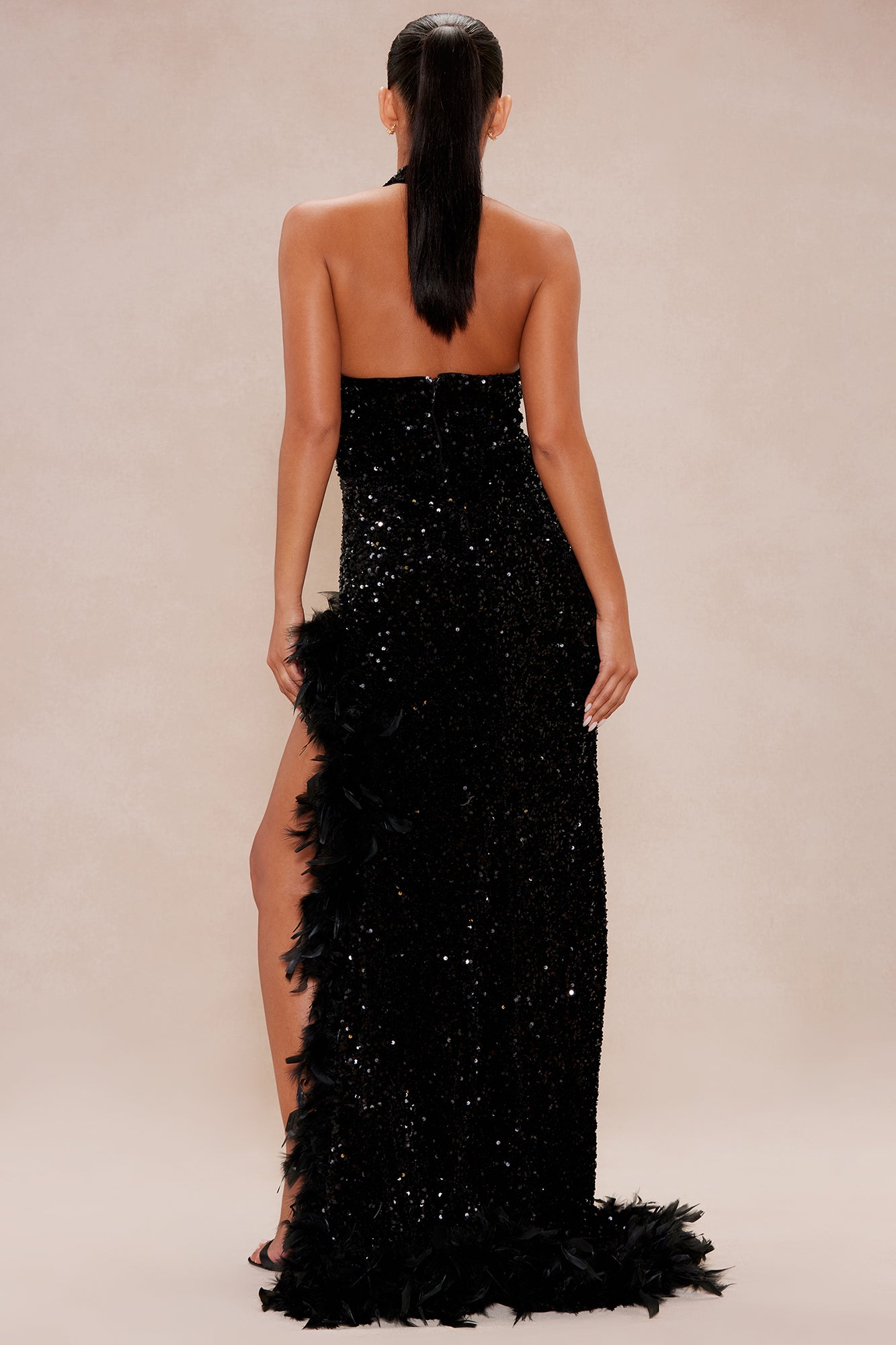 Alani Sequin Gown - Black - Image 4