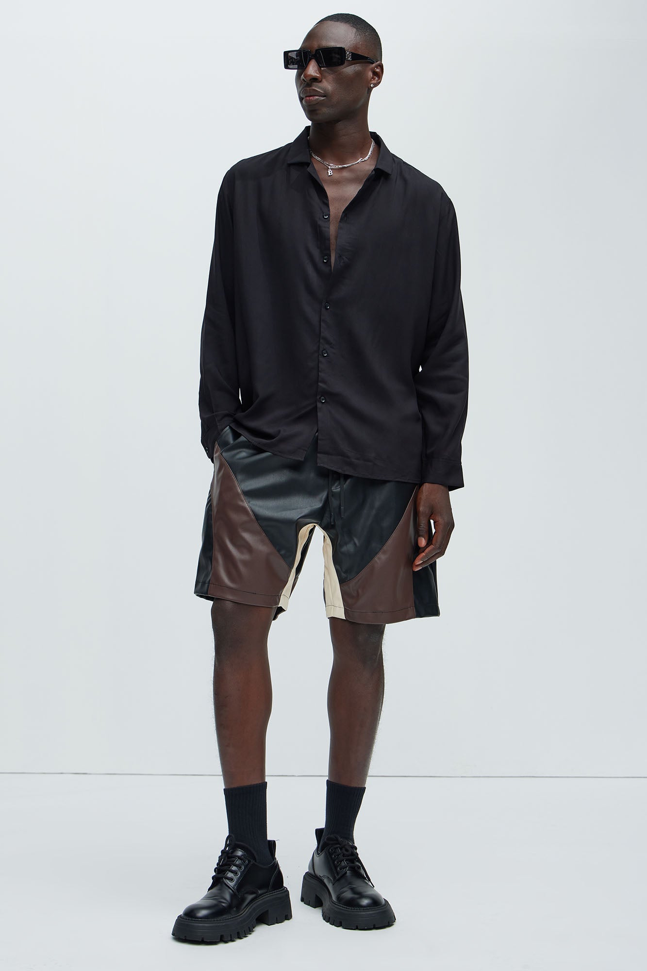 Dawson Relaxed Long Sleeve Button Up Shirt - Black - Image 7