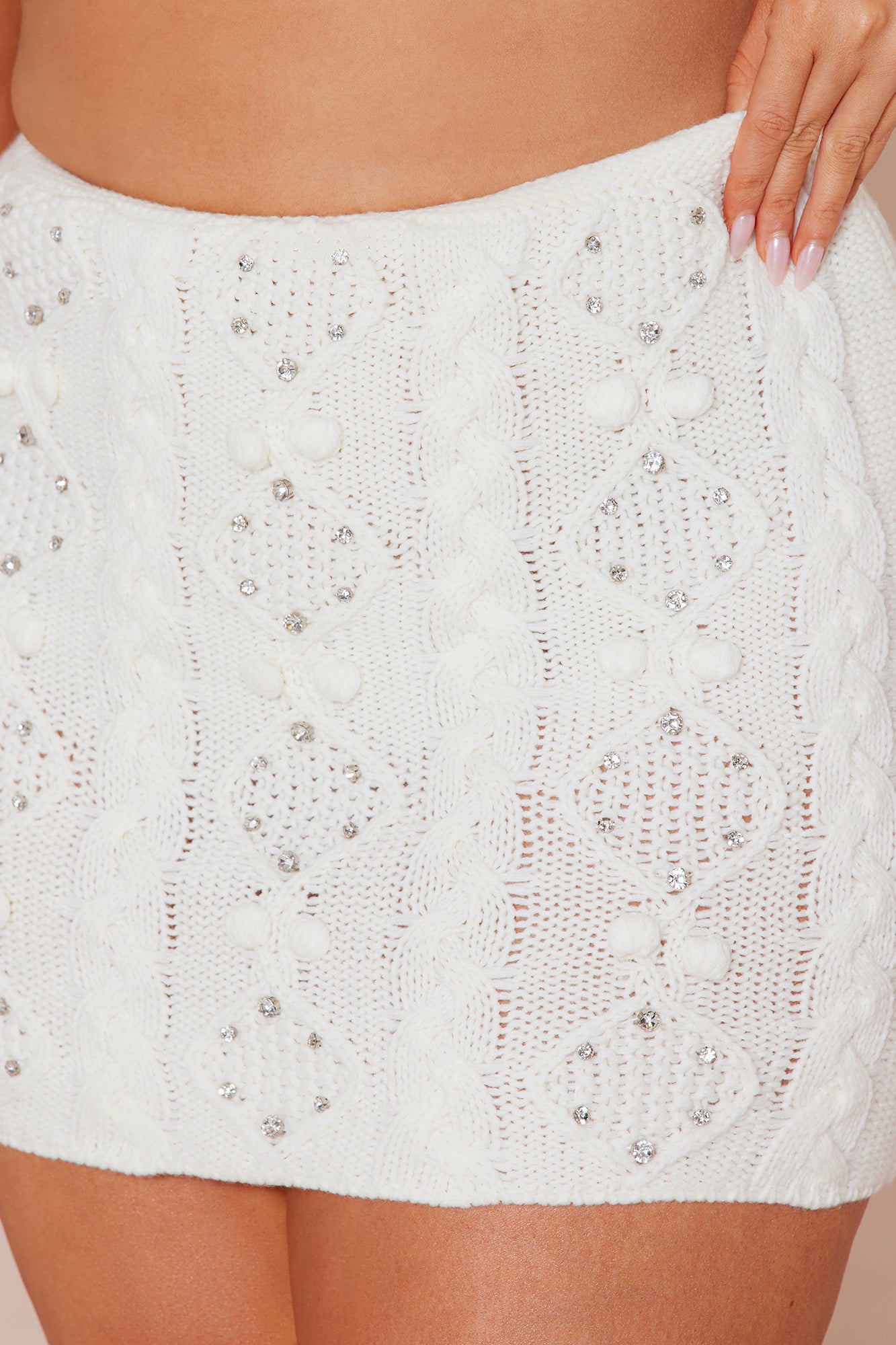Vermont Embellished Mini Skirt - Ivory - Image 7
