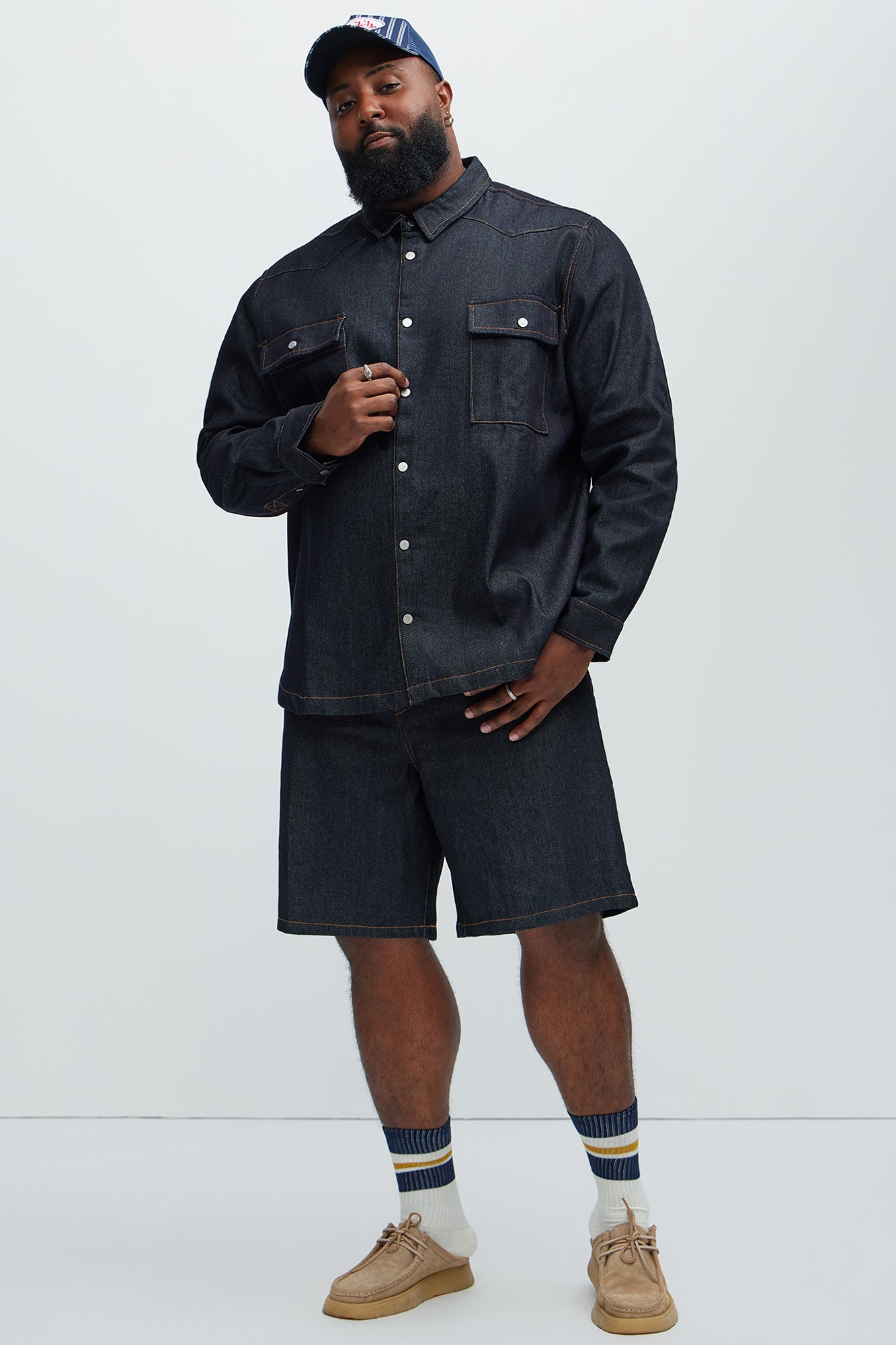 Collin Raw Denim Shirt - Indigo - Image 11